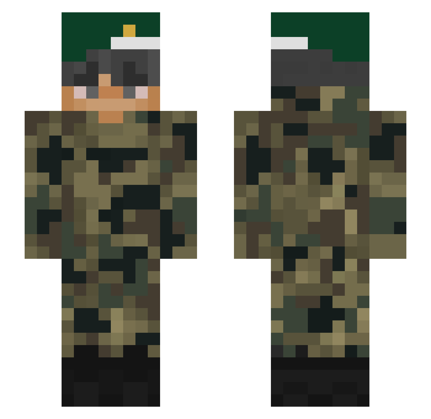 0hLewis Minecraft skin, front and back view