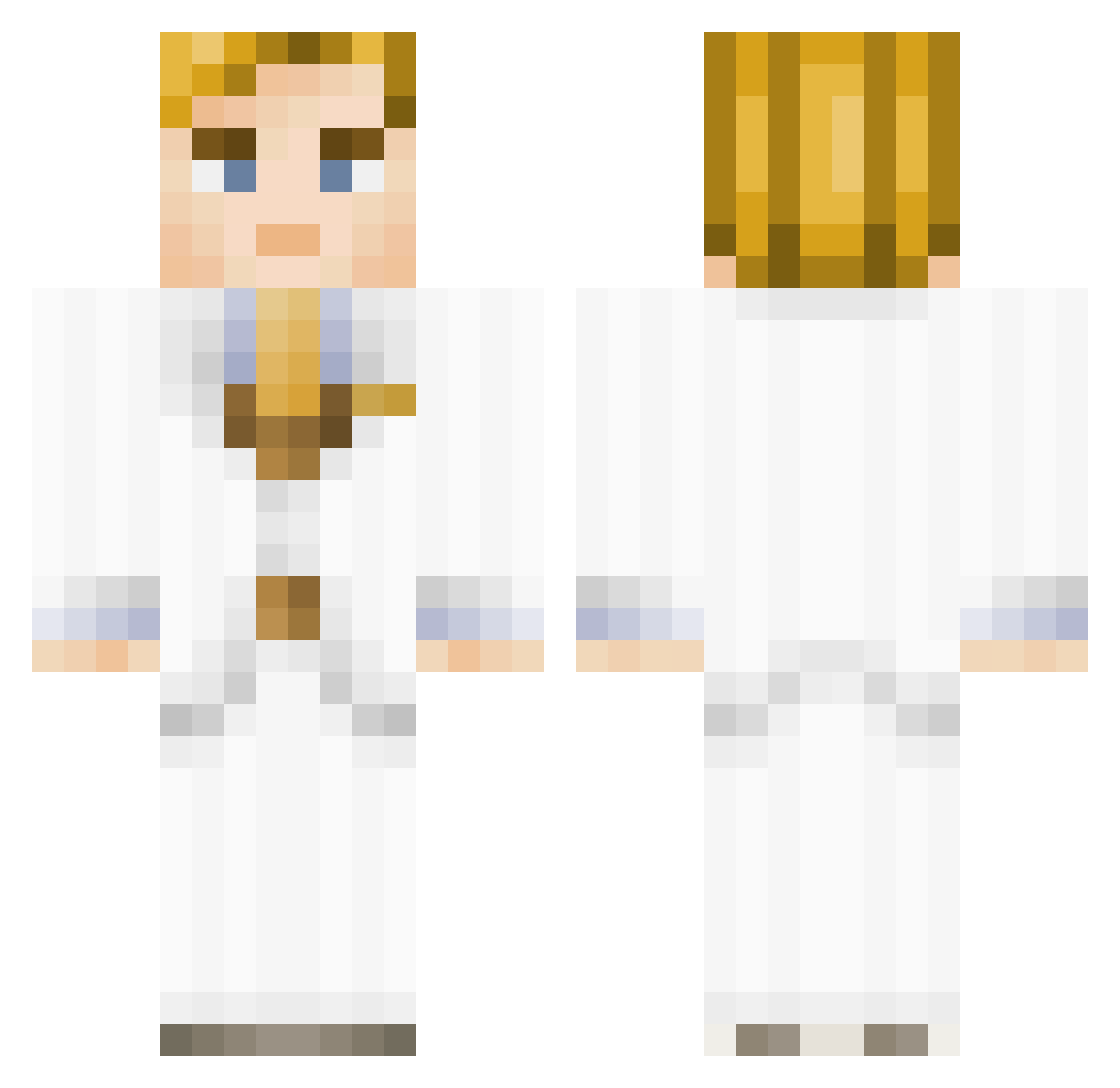 Topful Minecraft skin, front and back view