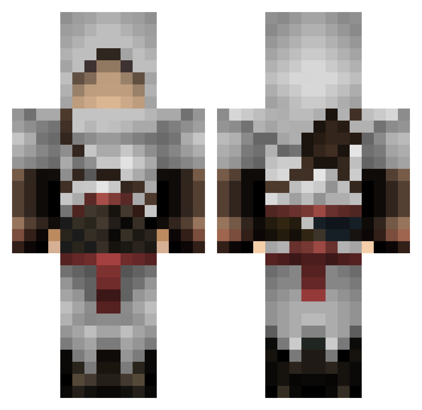 SamisSmooth Minecraft skin, front and back view
