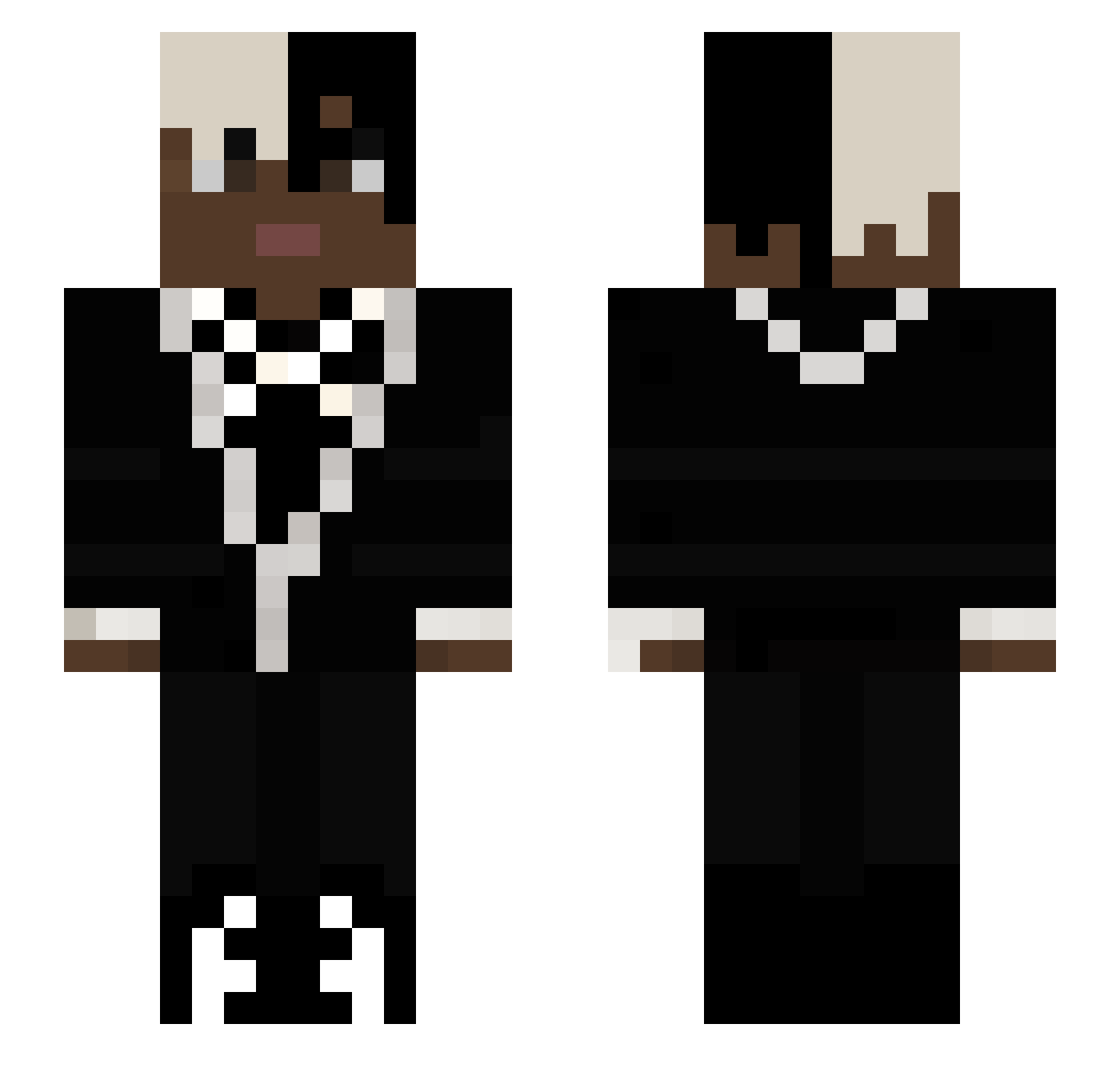 WGMI Minecraft skin, front and back view