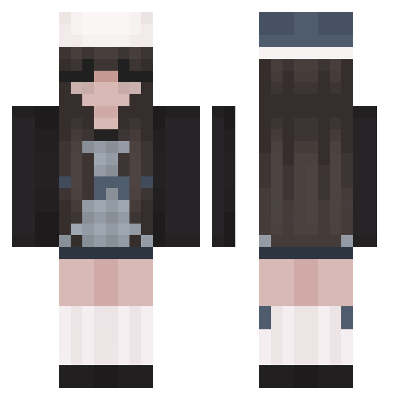 TKO1898 Minecraft skin, front and back view