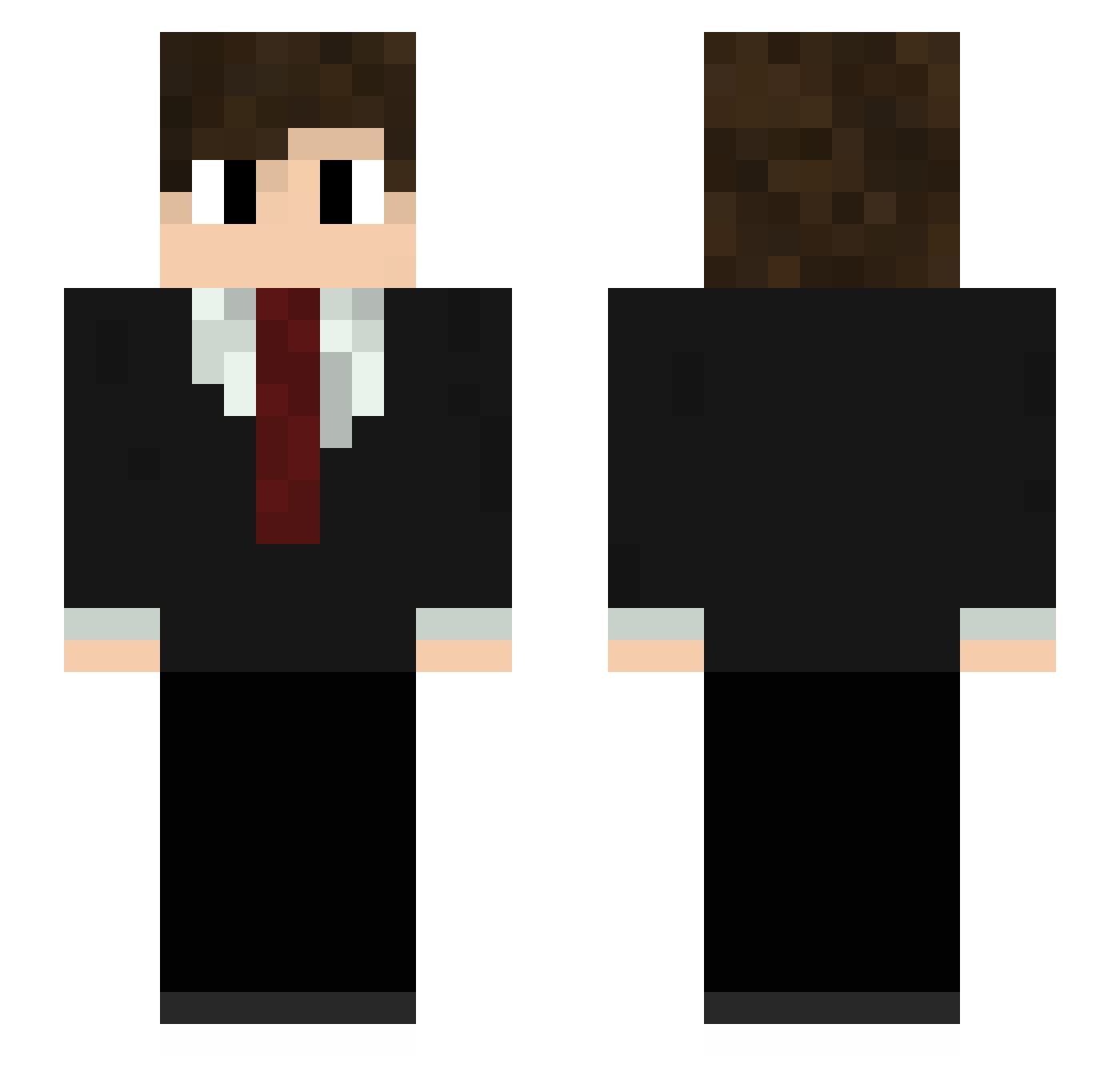TheBelal Minecraft skin, front and back view