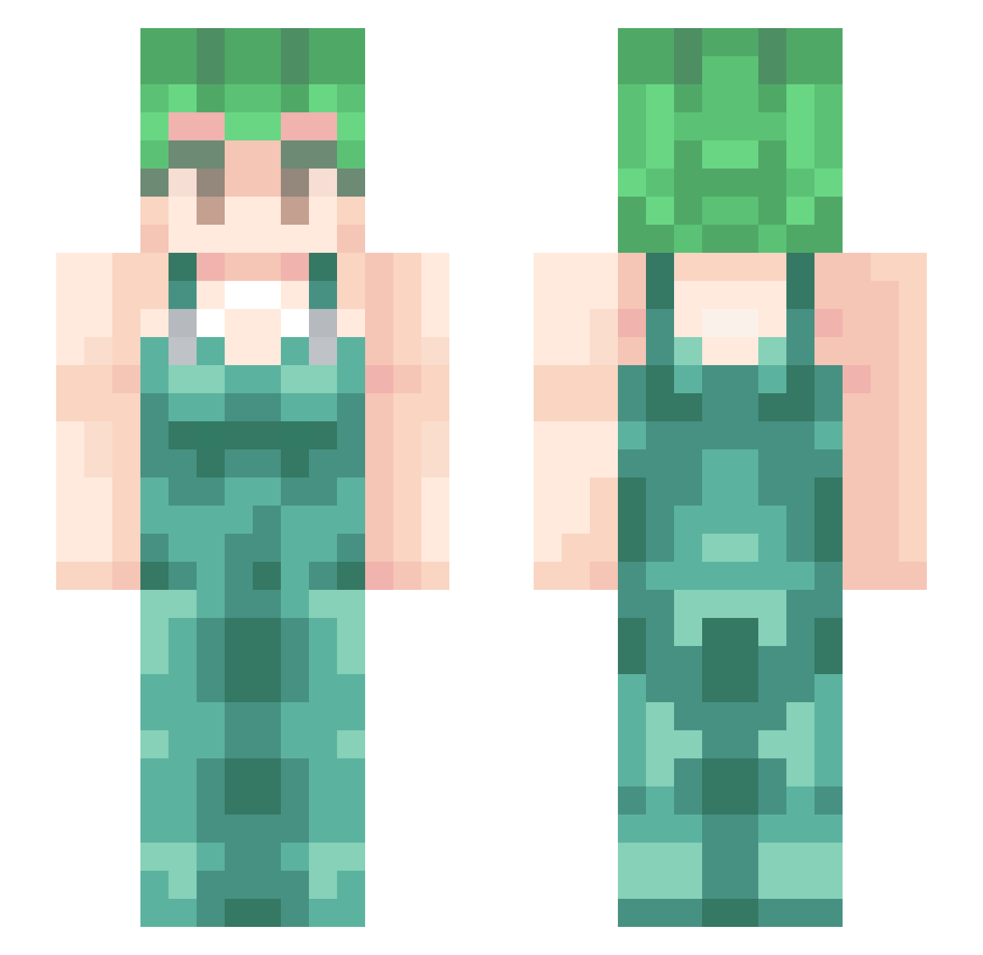 schn0z Minecraft skin, front and back view