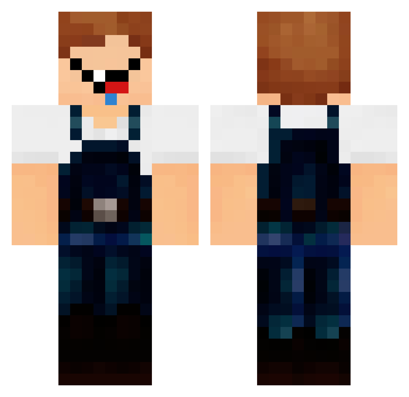 DaviiMoura Minecraft skin, front and back view