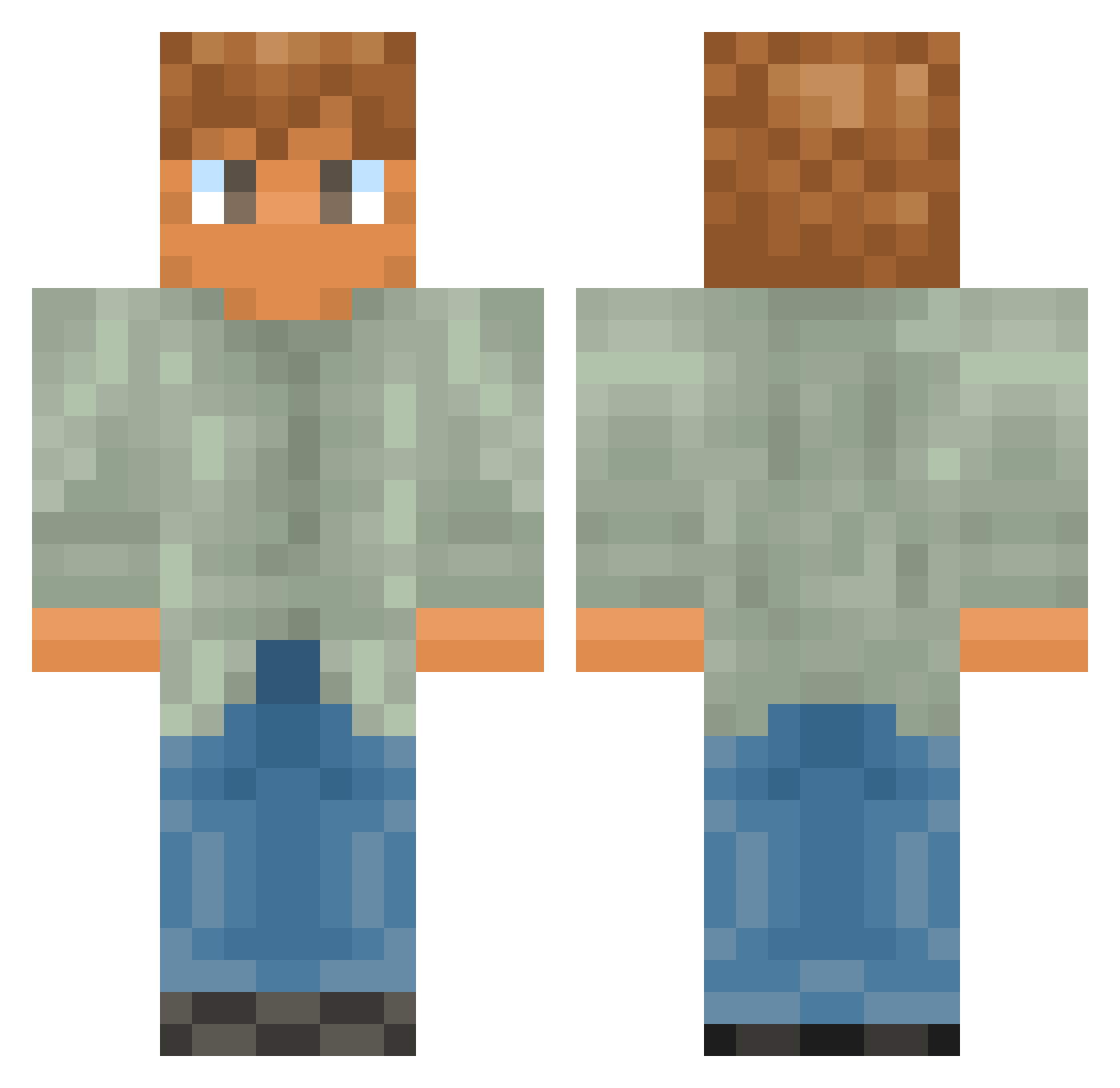 SkullKiiD Minecraft skin, front and back view