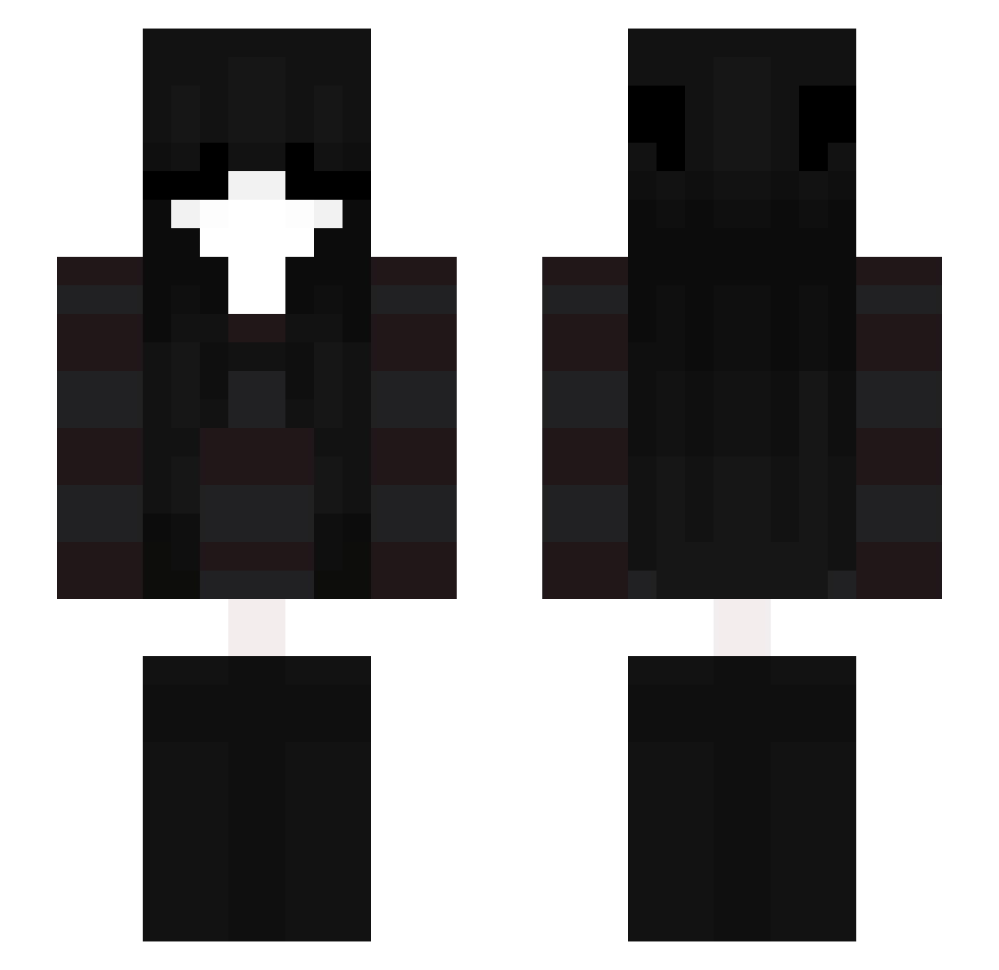 nymmx Minecraft skin, front and back view
