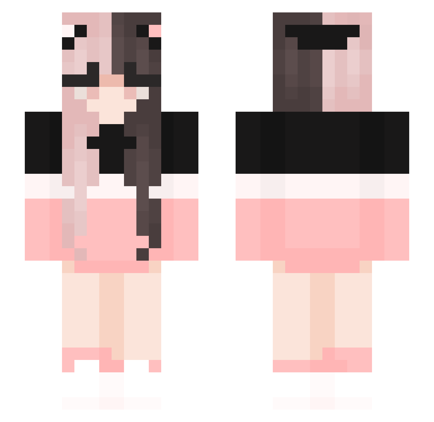 Pence Minecraft skin, front and back view