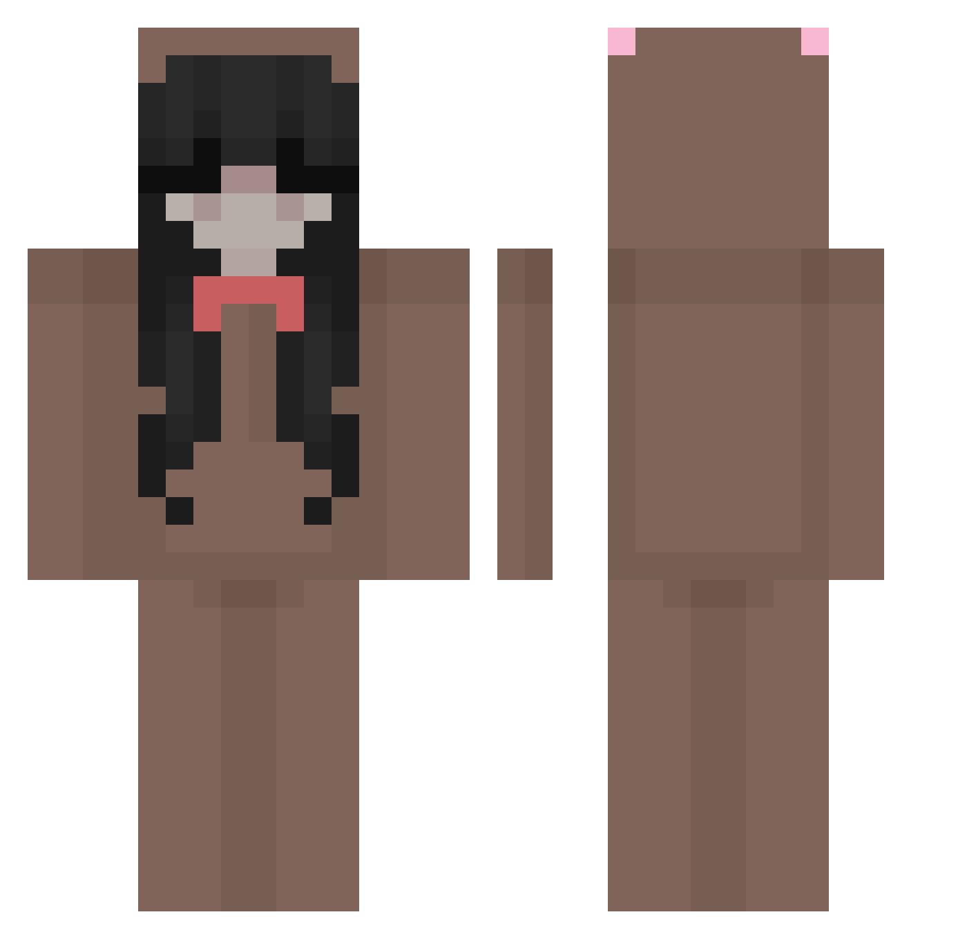 supermediocre Minecraft skin, front and back view