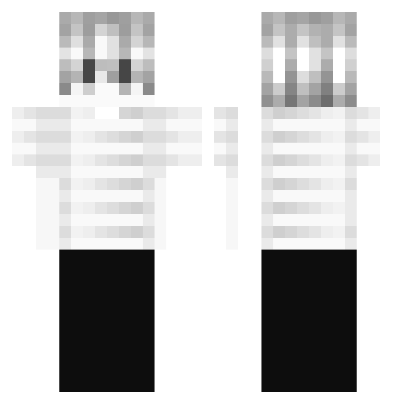 sad7_6 Minecraft skin, front and back view