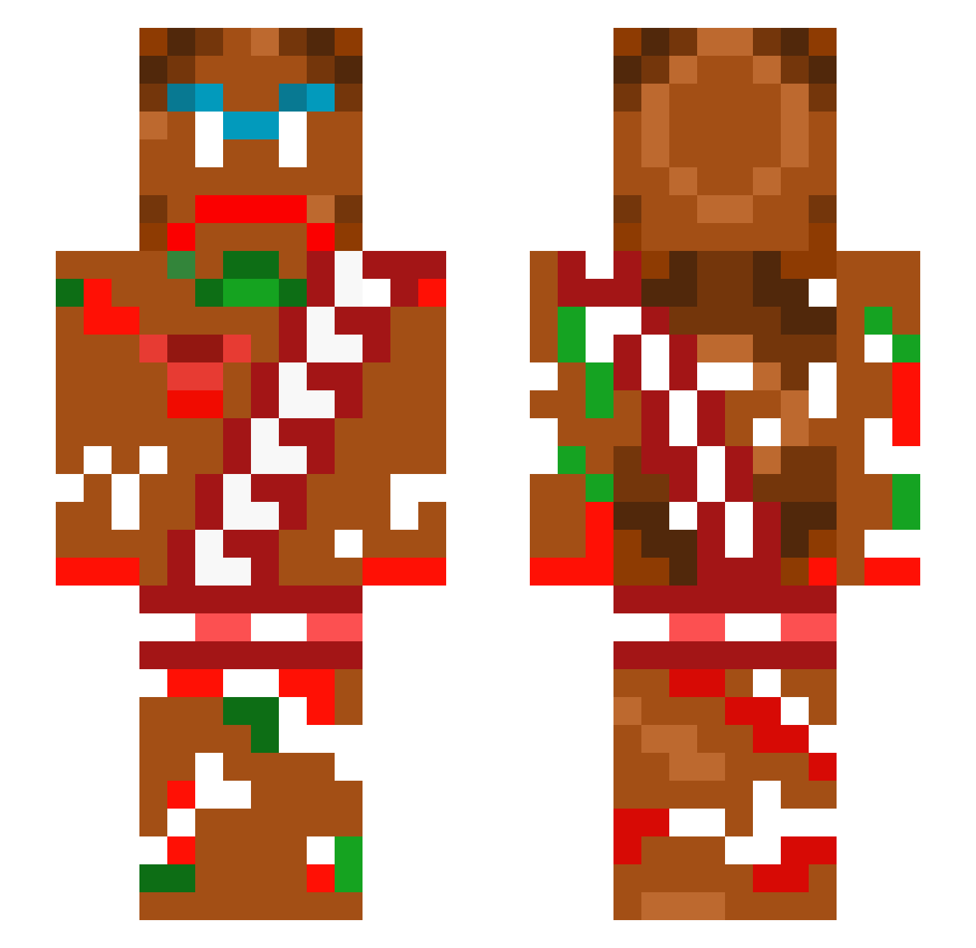 Santycol106 Minecraft skin, front and back view