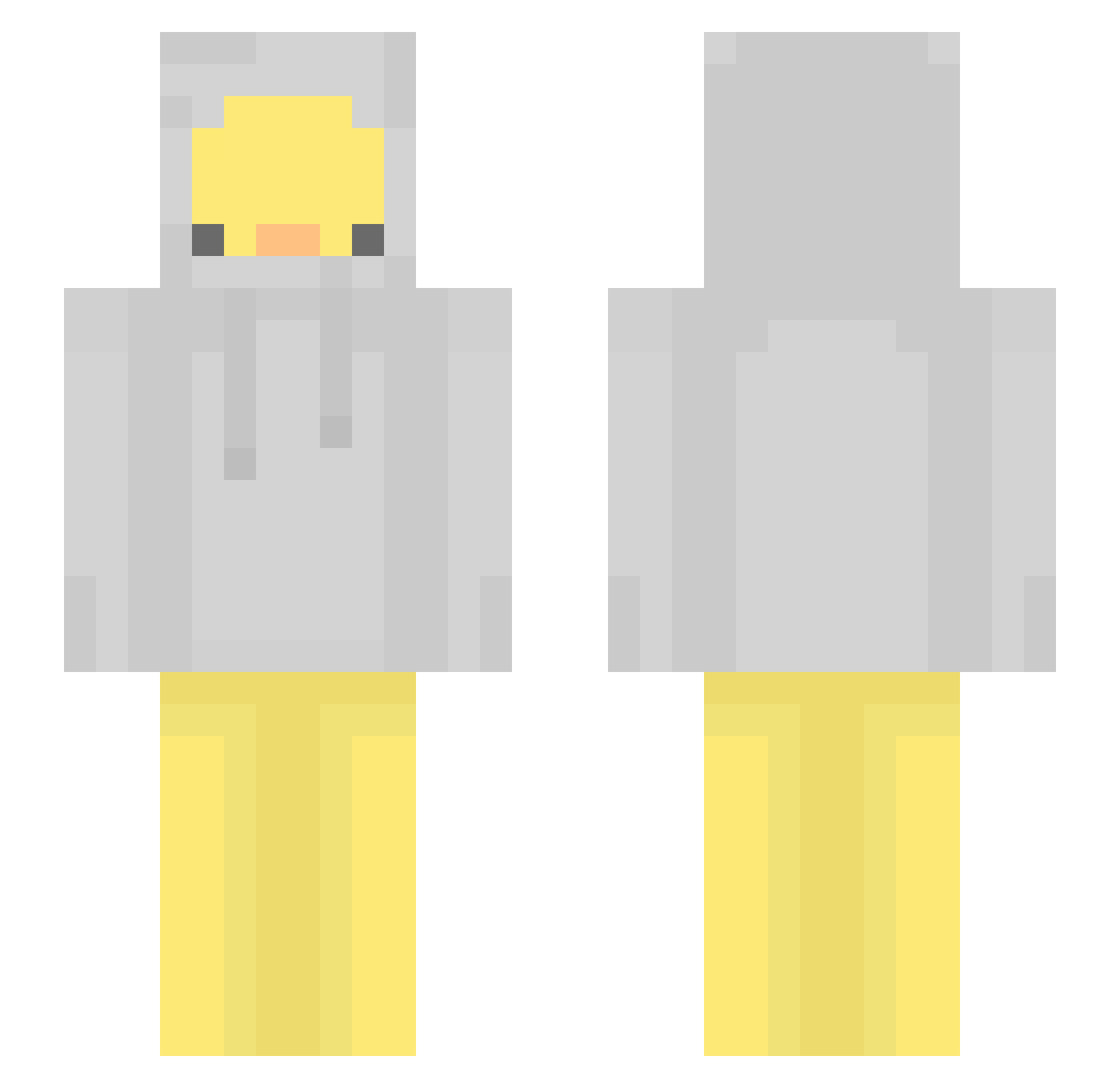 RazFLeeX Minecraft skin, front and back view
