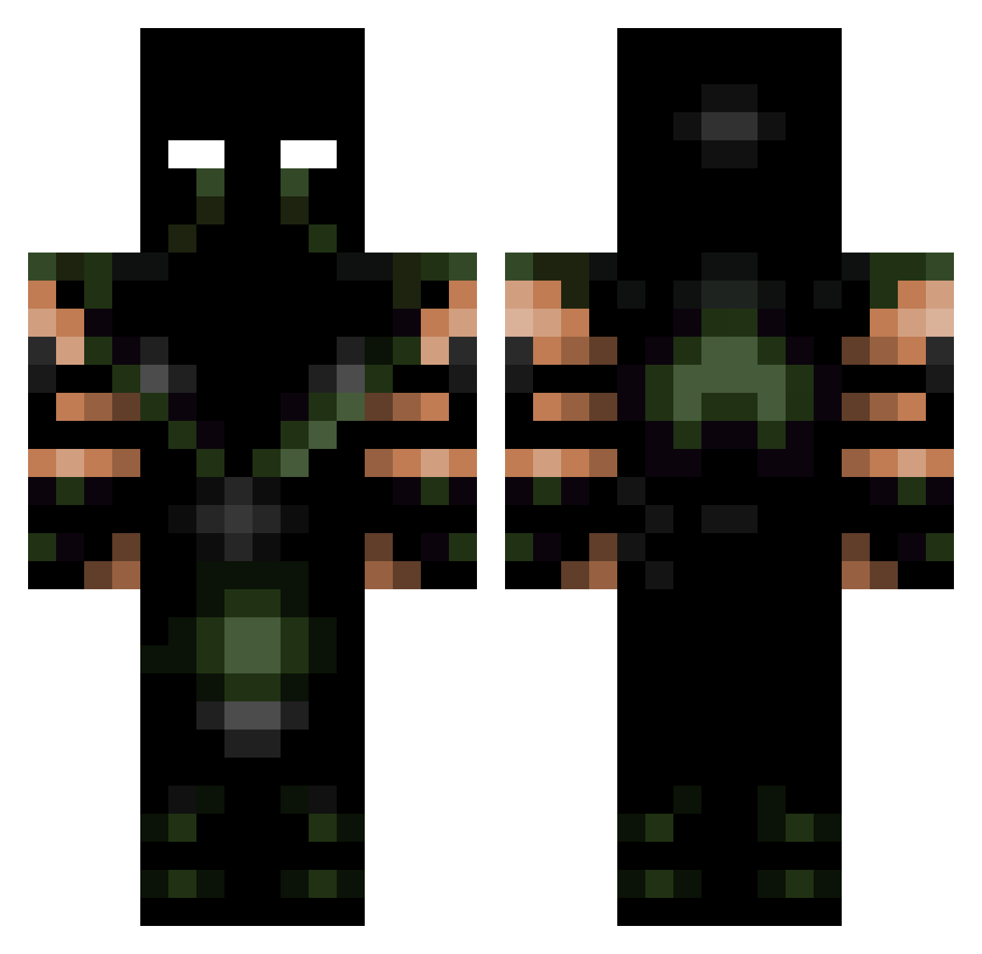 fusibly Minecraft skin, front and back view