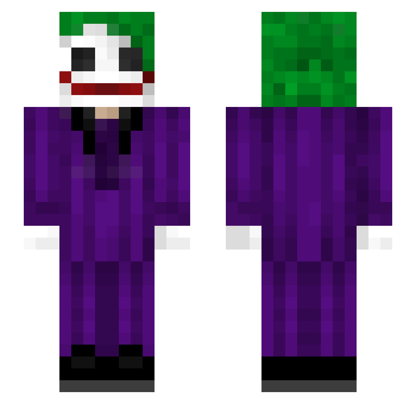 420Nubbs Minecraft skin, front and back view