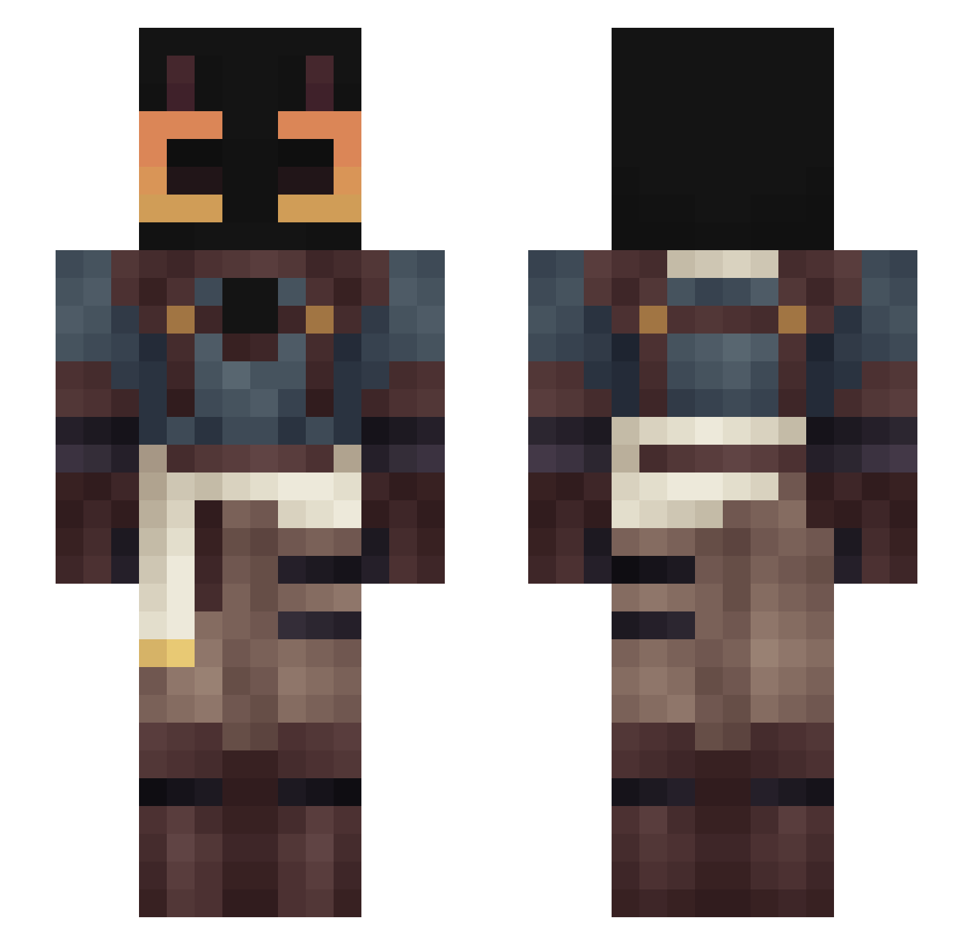 Thekitkatshack Minecraft skin, front and back view