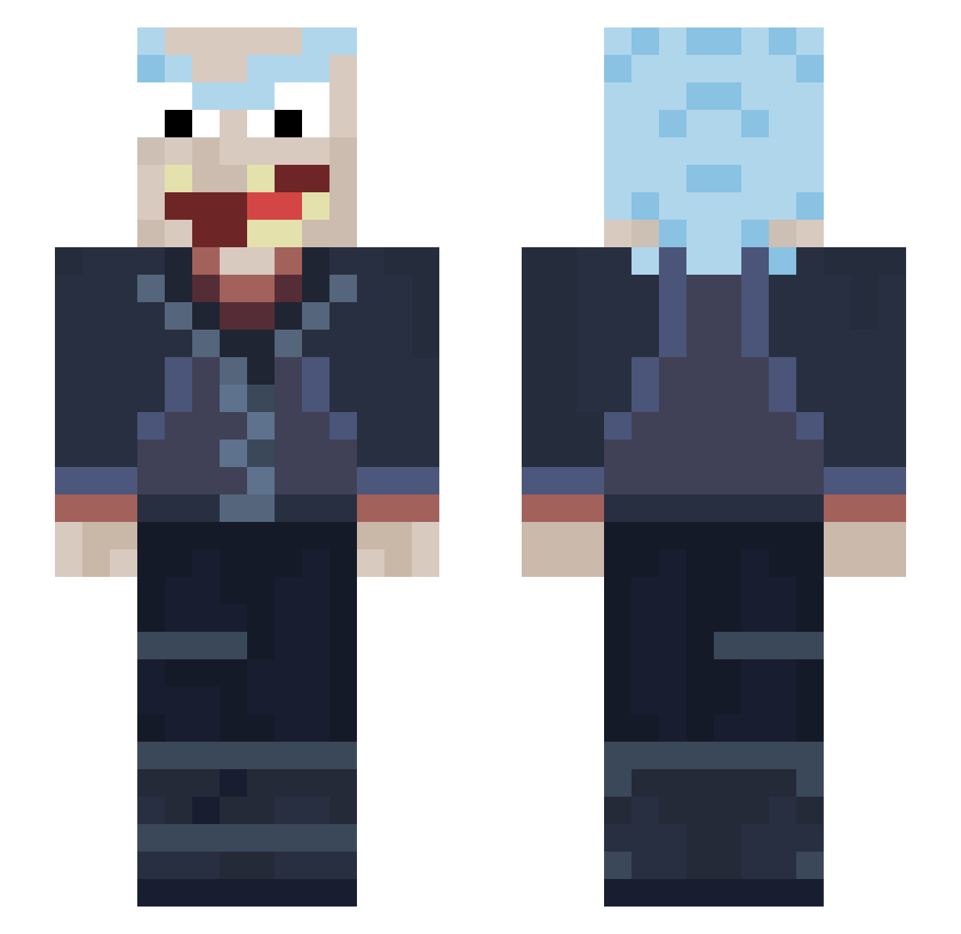 mythic7730 Minecraft skin, front and back view