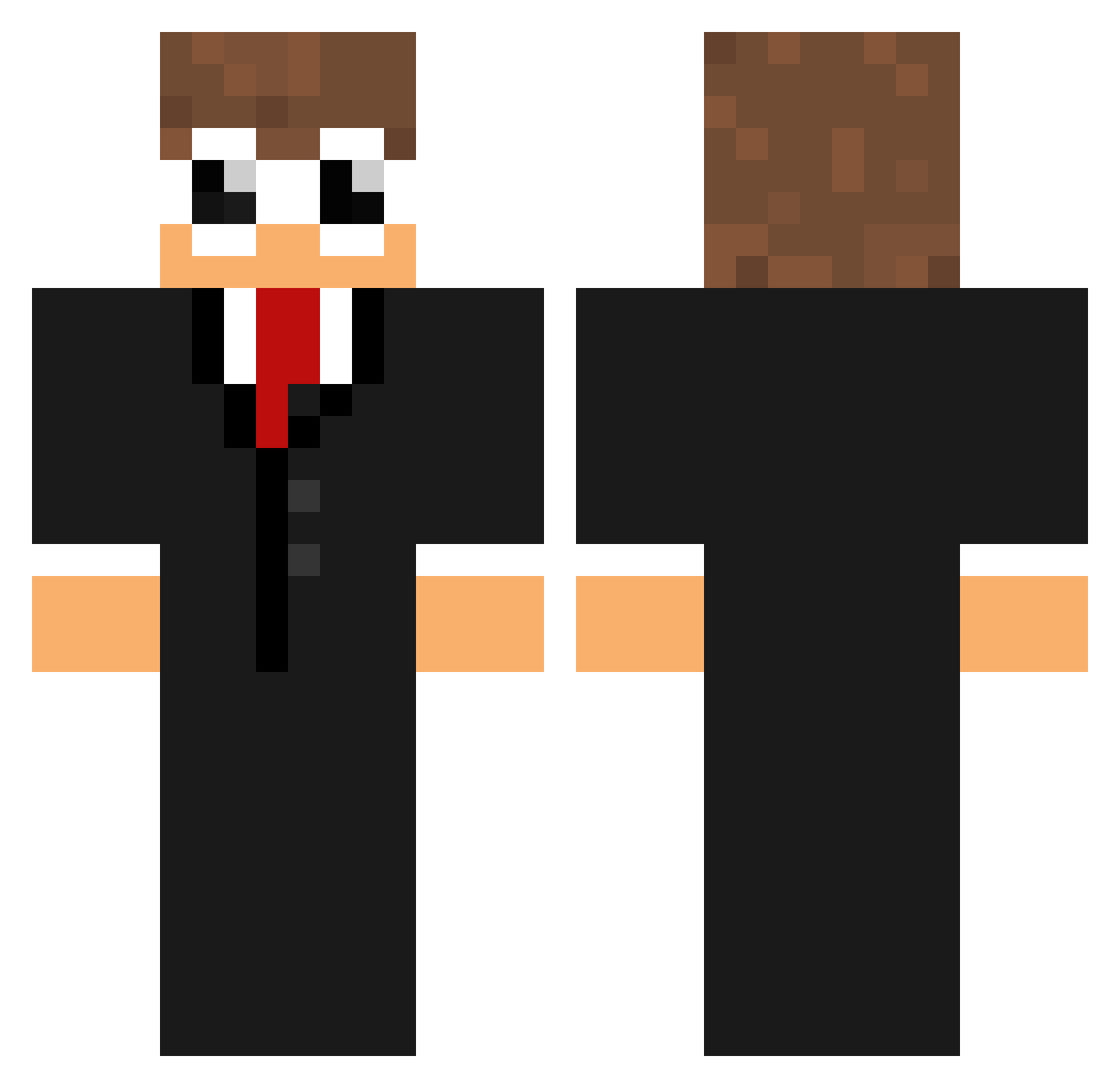 raiderbettr Minecraft skin, front and back view