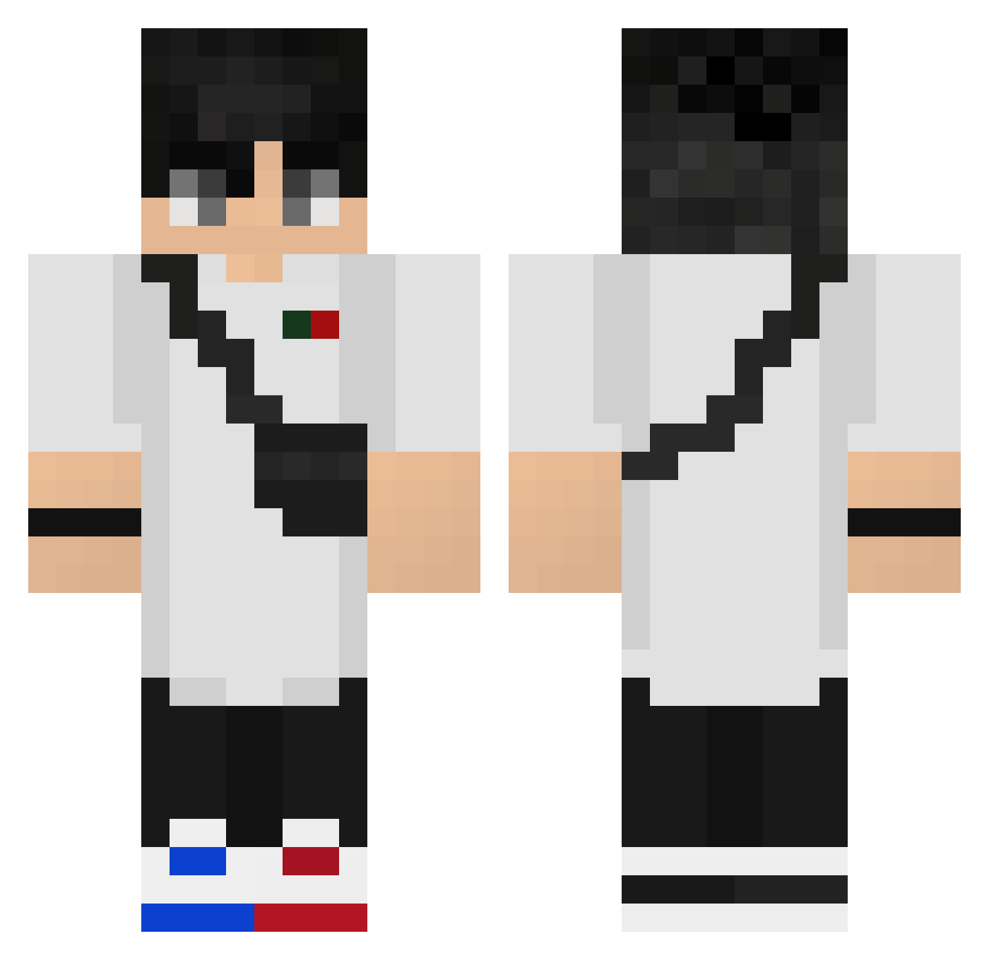Raj_Patil Minecraft skin, front and back view