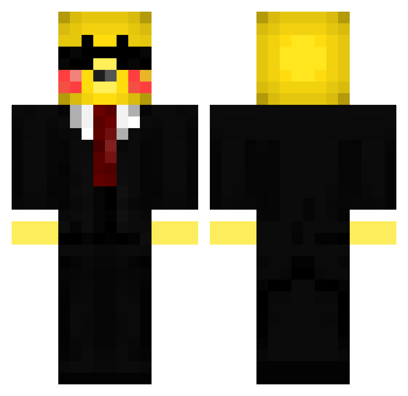 ZyoDZ Minecraft skin, front and back view