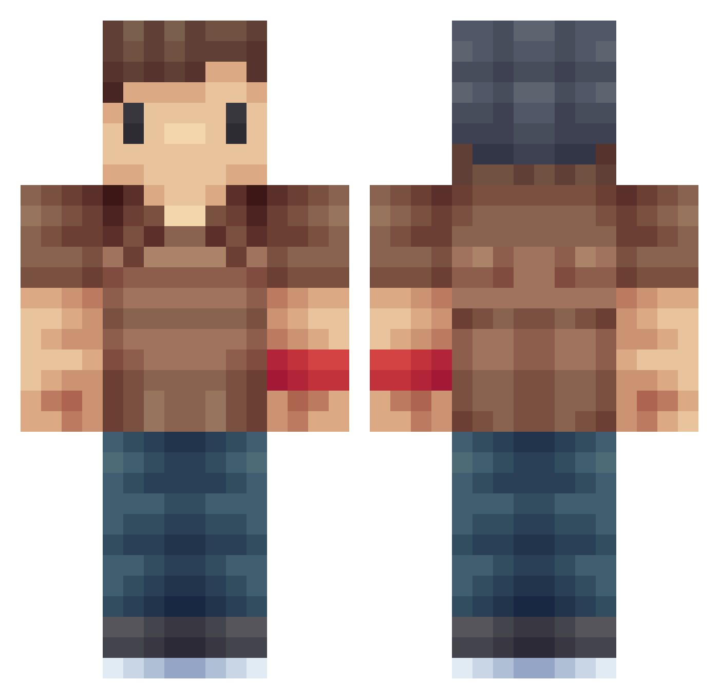 PsiDium Minecraft skin, front and back view