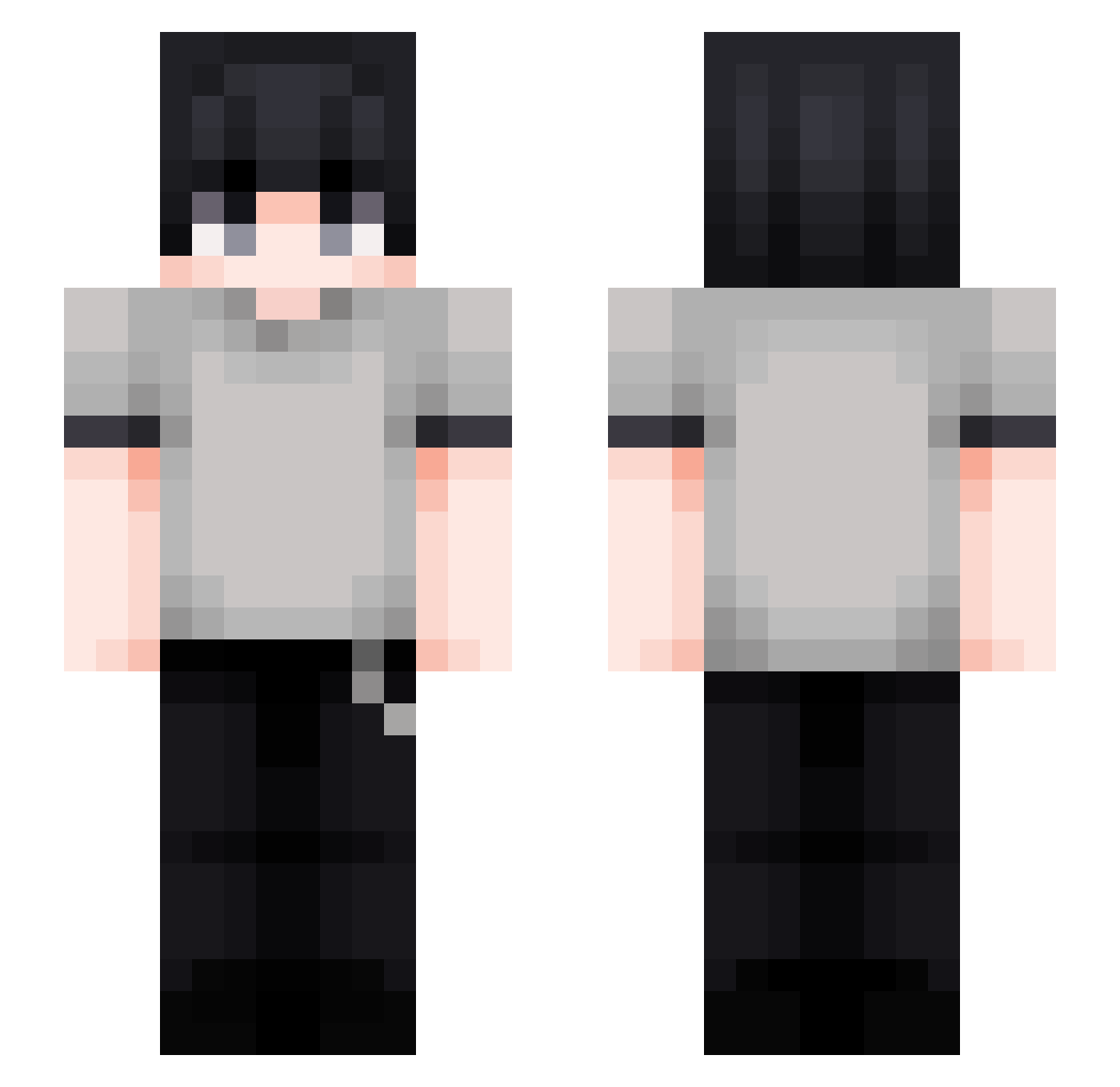 thenicepuppy Minecraft skin, front and back view