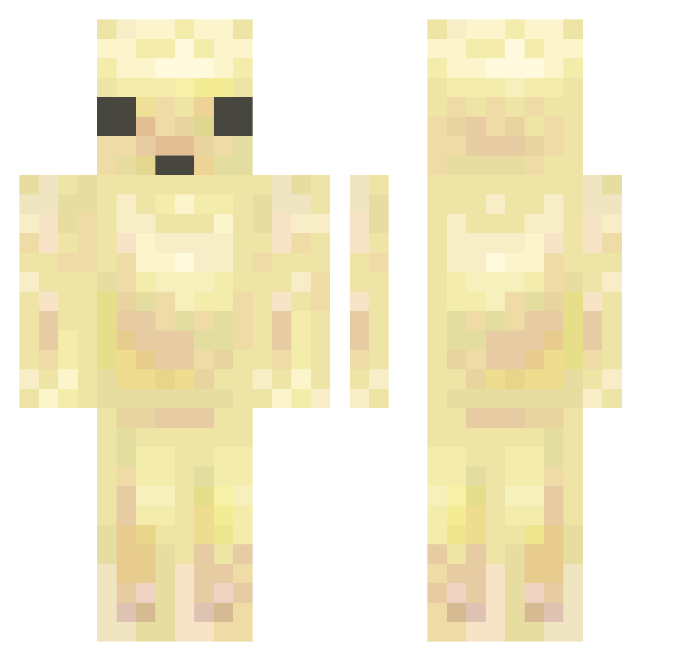 RockMilo68 Minecraft skin, front and back view