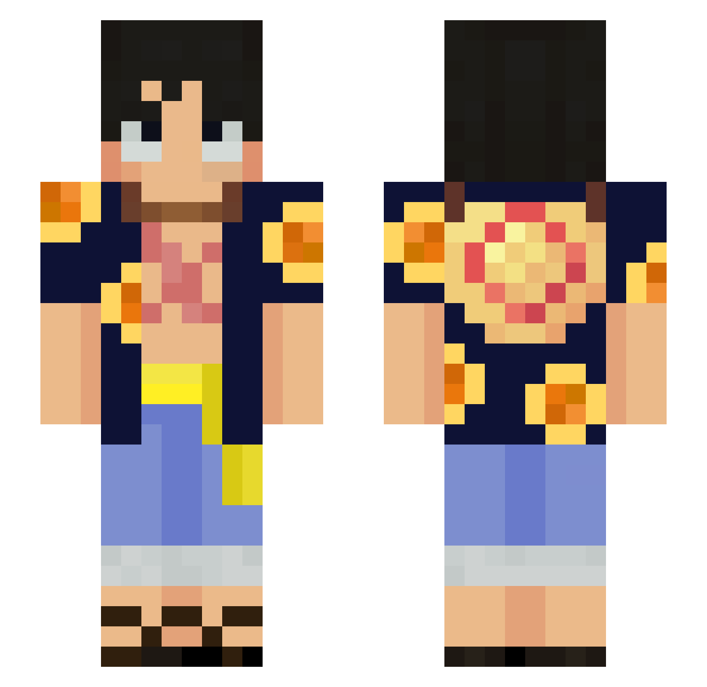 RamenNoodleSys Minecraft skin, front and back view