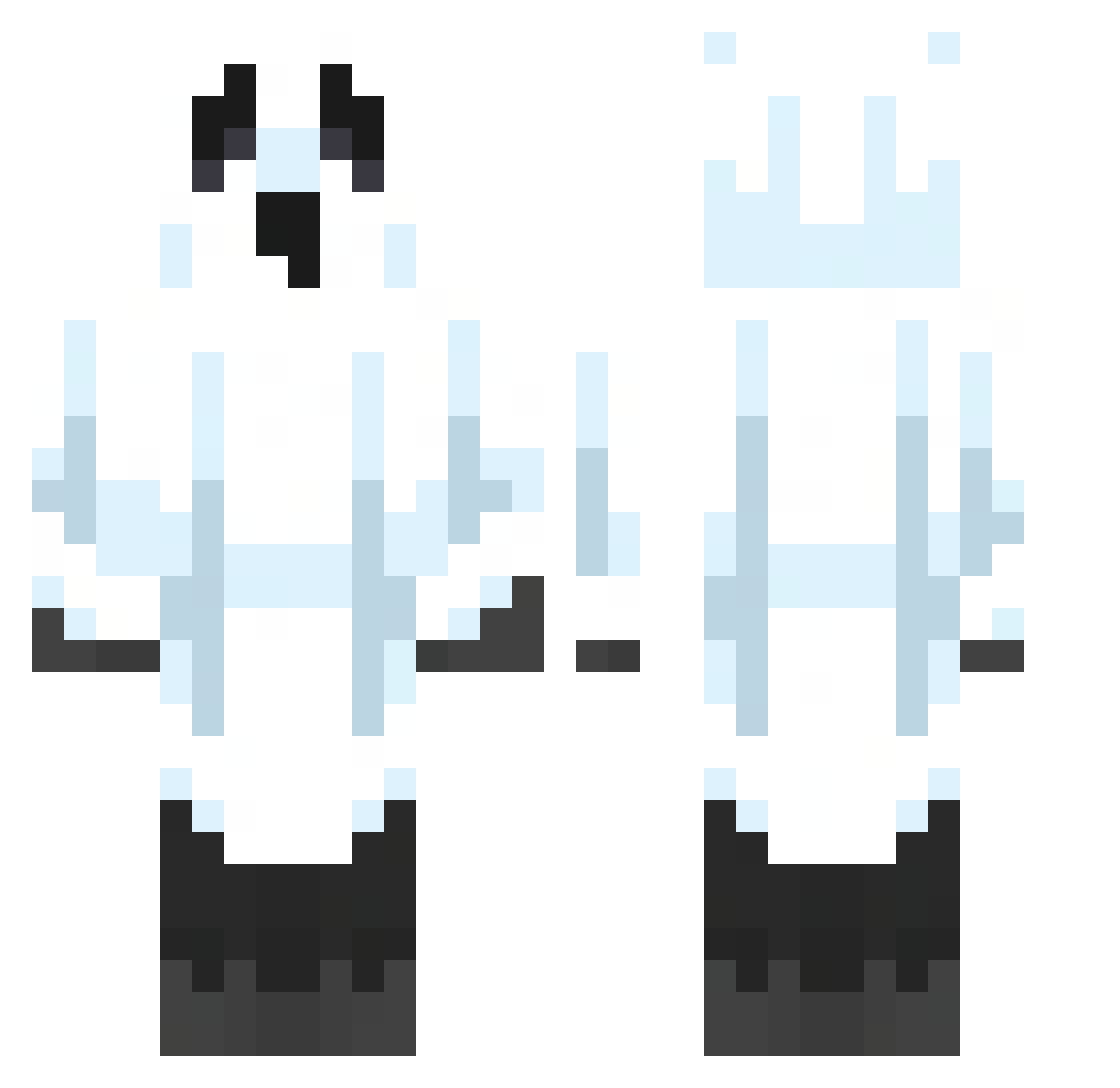 Serial_Griefer Minecraft skin, front and back view