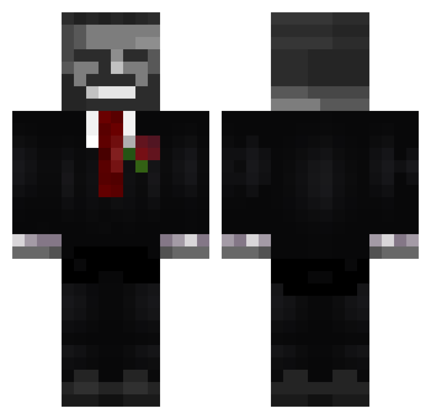 Riesenberg250 Minecraft skin, front and back view