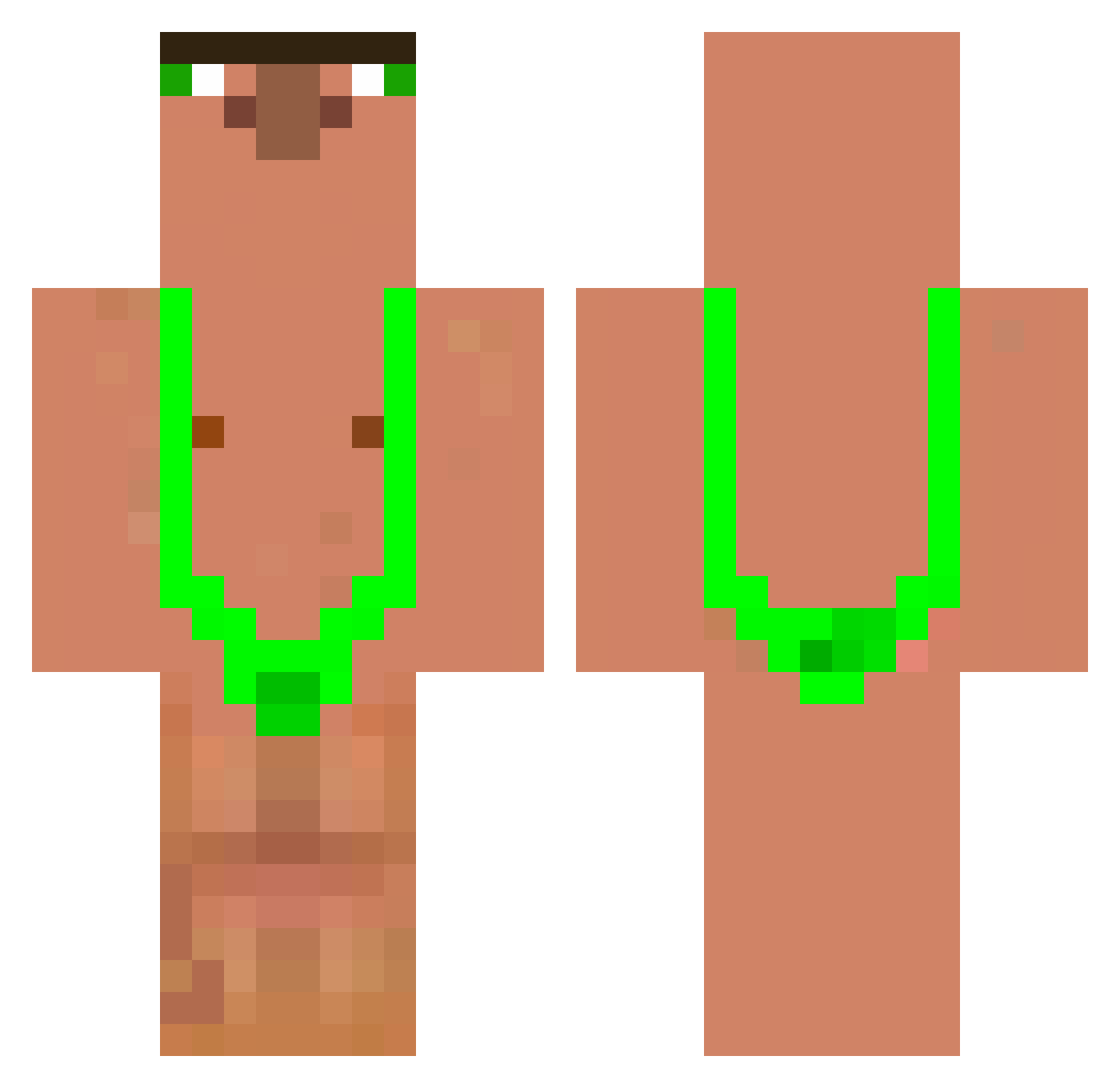 GamerCassius Minecraft skin, front and back view