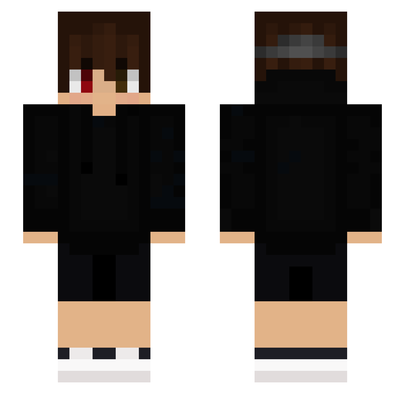Ice_69 Minecraft skin, front and back view