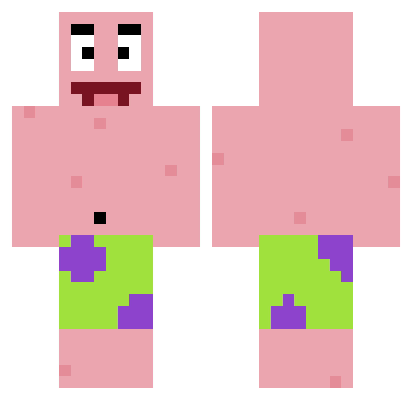 f0ltyy Minecraft skin, front and back view