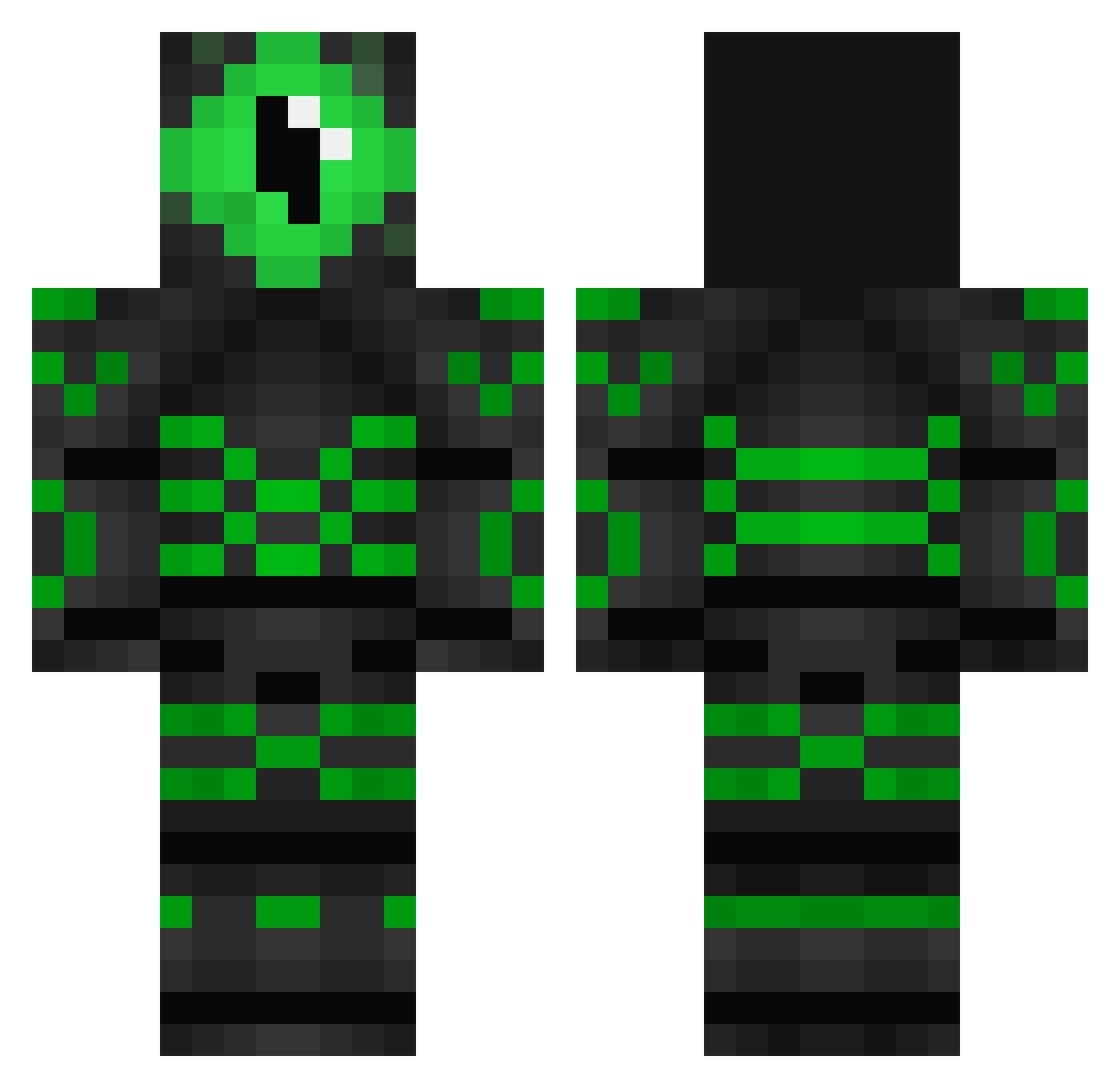 Krisi2001 Minecraft skin, front and back view