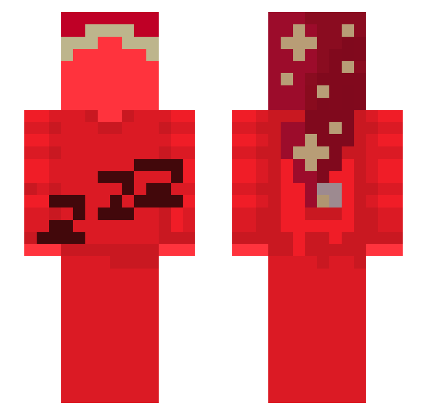 Swifffly Minecraft skin, front and back view