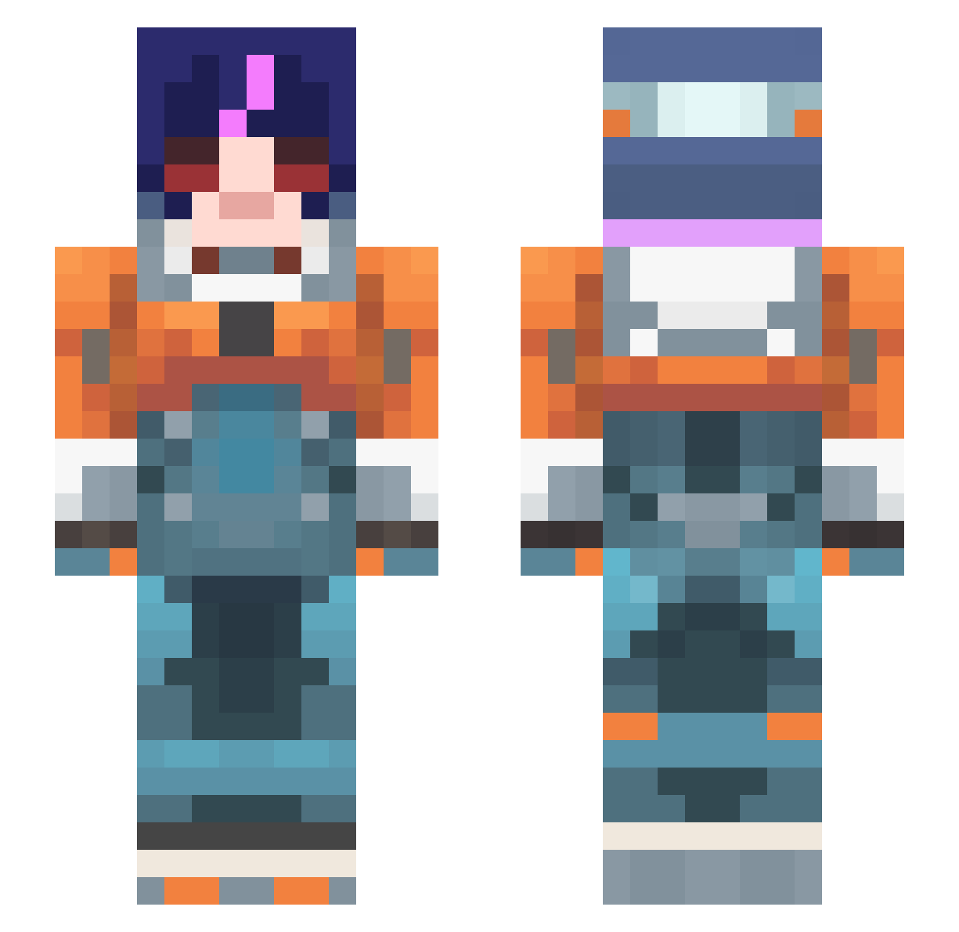 Theghost0241 Minecraft skin, front and back view