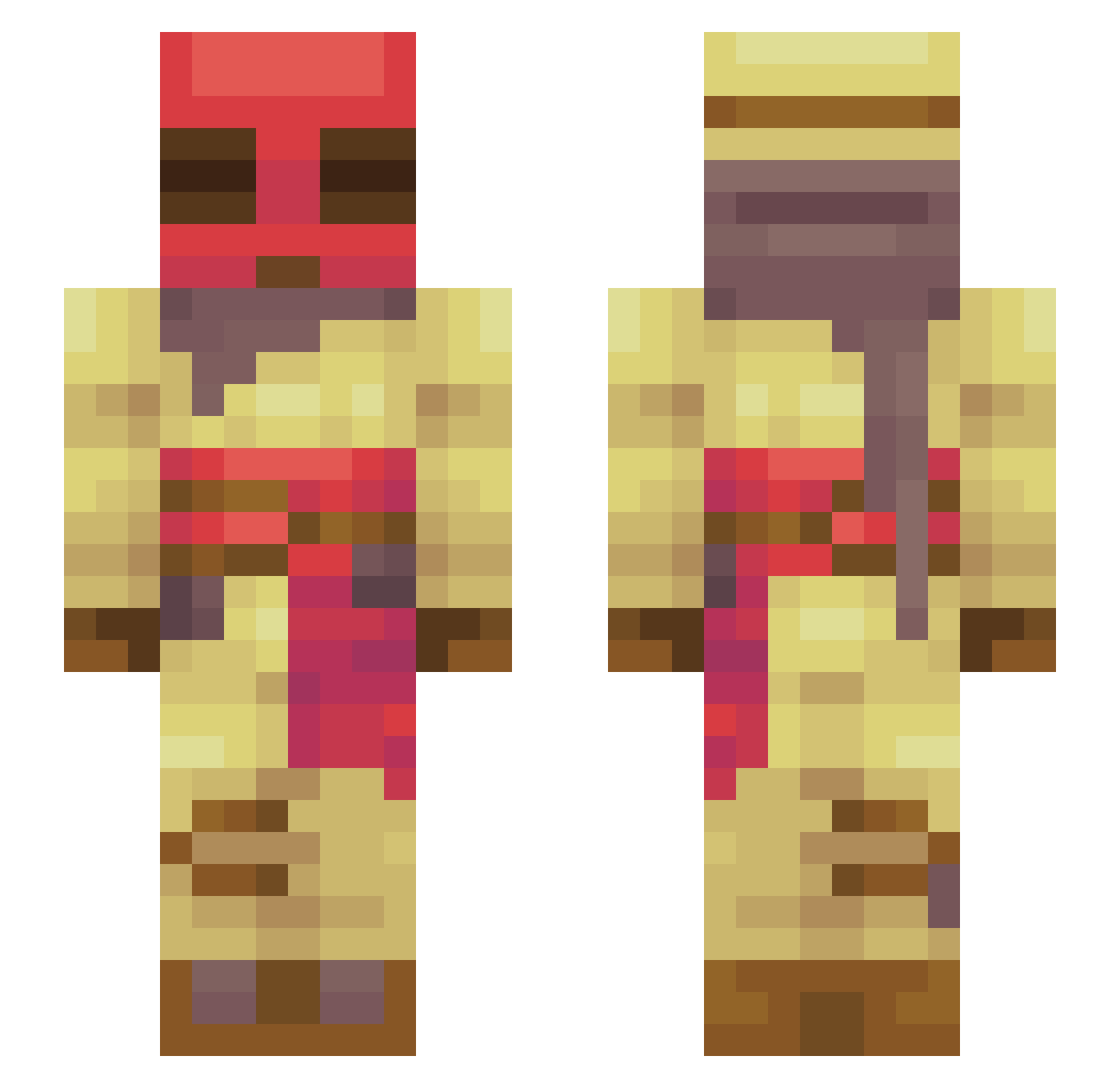 Mr_Millenomi Minecraft skin, front and back view