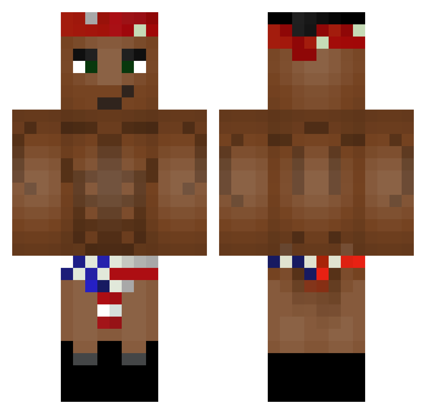 Leekyungs Minecraft skin, front and back view