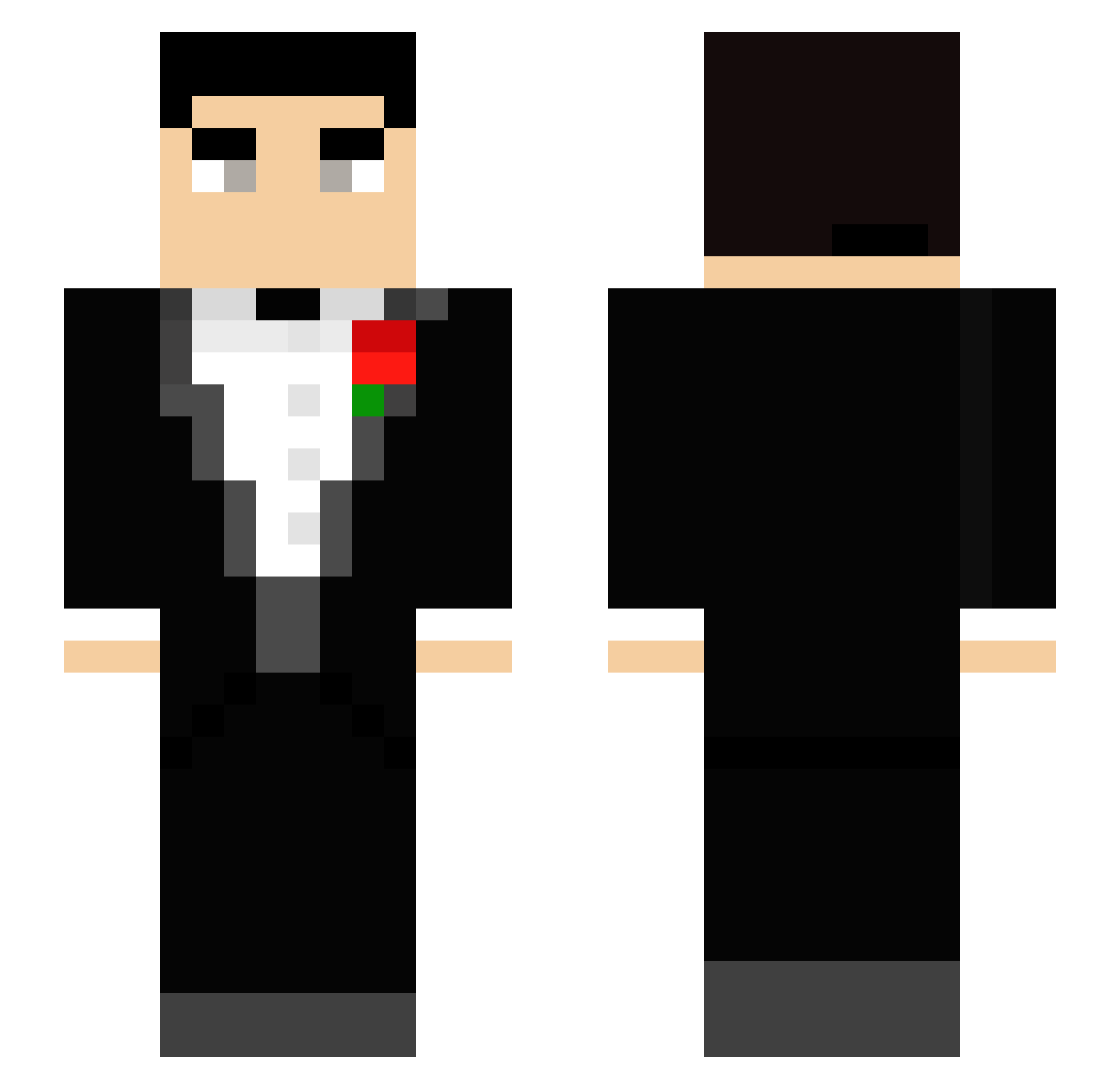Reuzekip Minecraft skin, front and back view