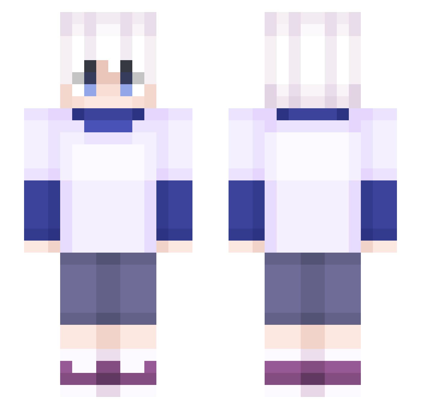 itsMarq Minecraft skin, front and back view
