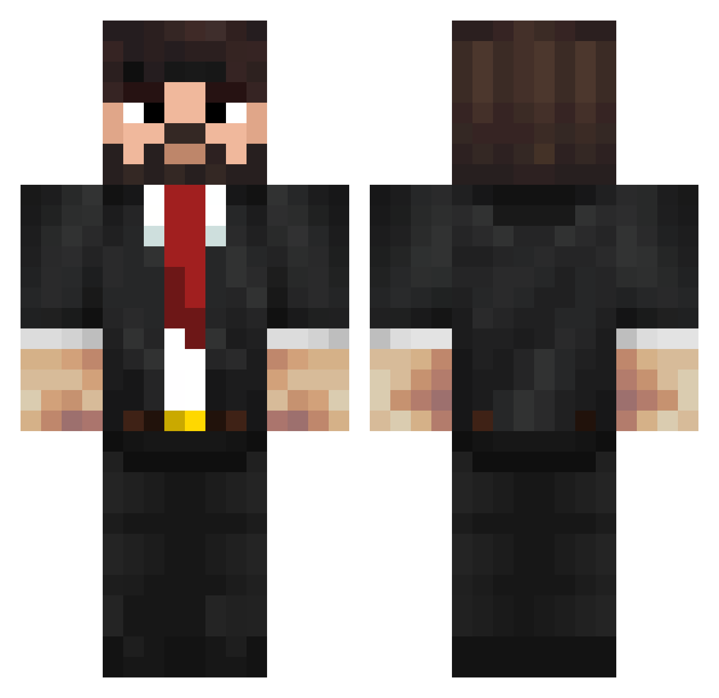 MrKnightt Minecraft skin, front and back view