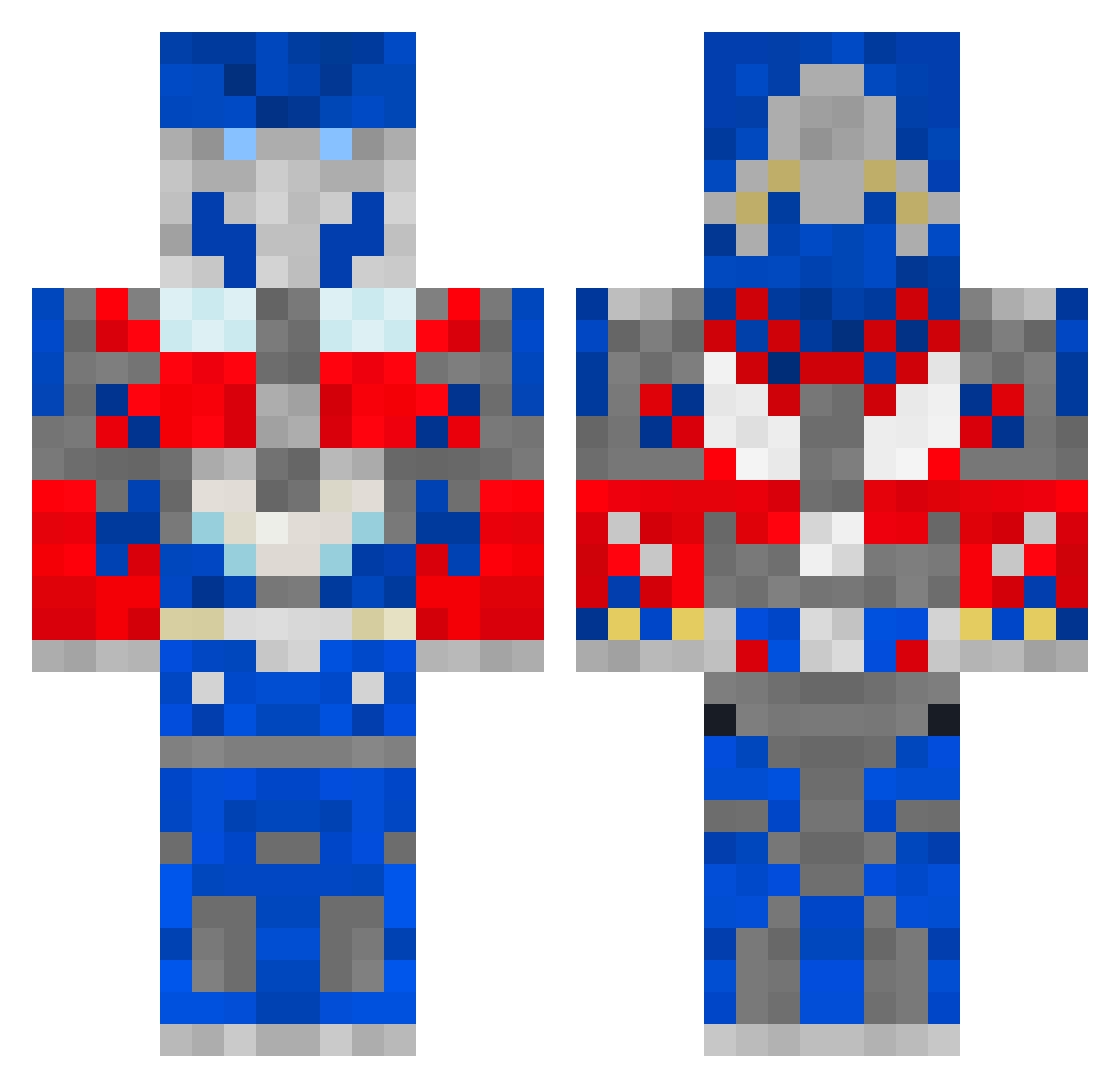 tomuszTaveter Minecraft skin, front and back view