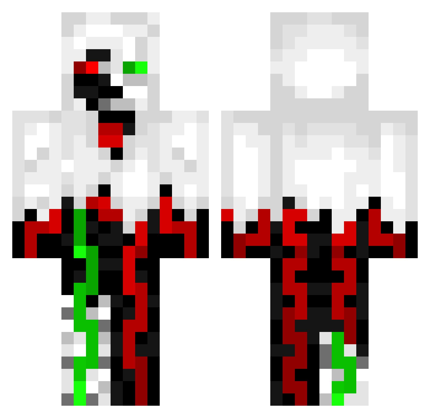 monkeyrylee08 Minecraft skin, front and back view