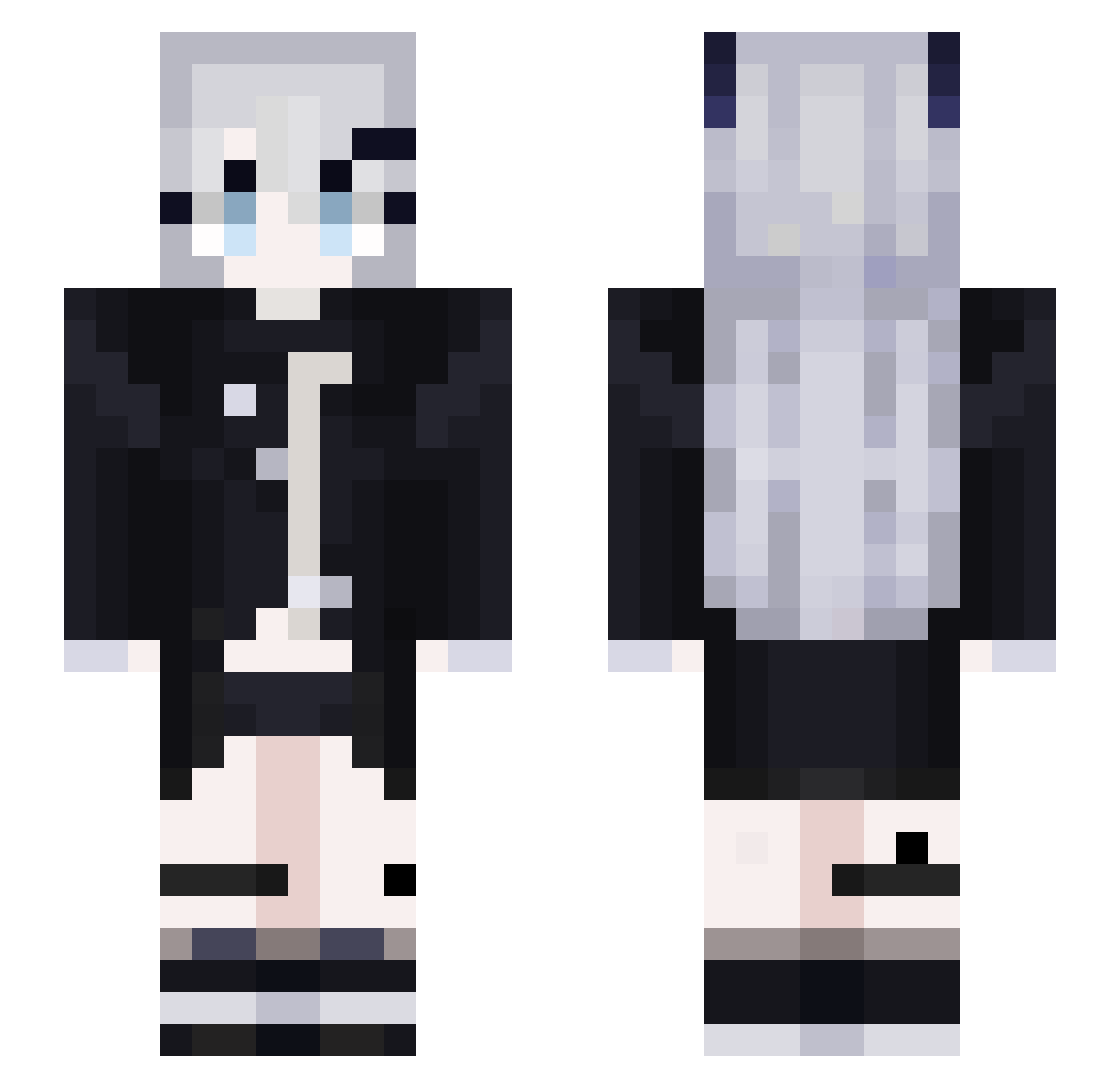 Aky0zz Minecraft skin, front and back view