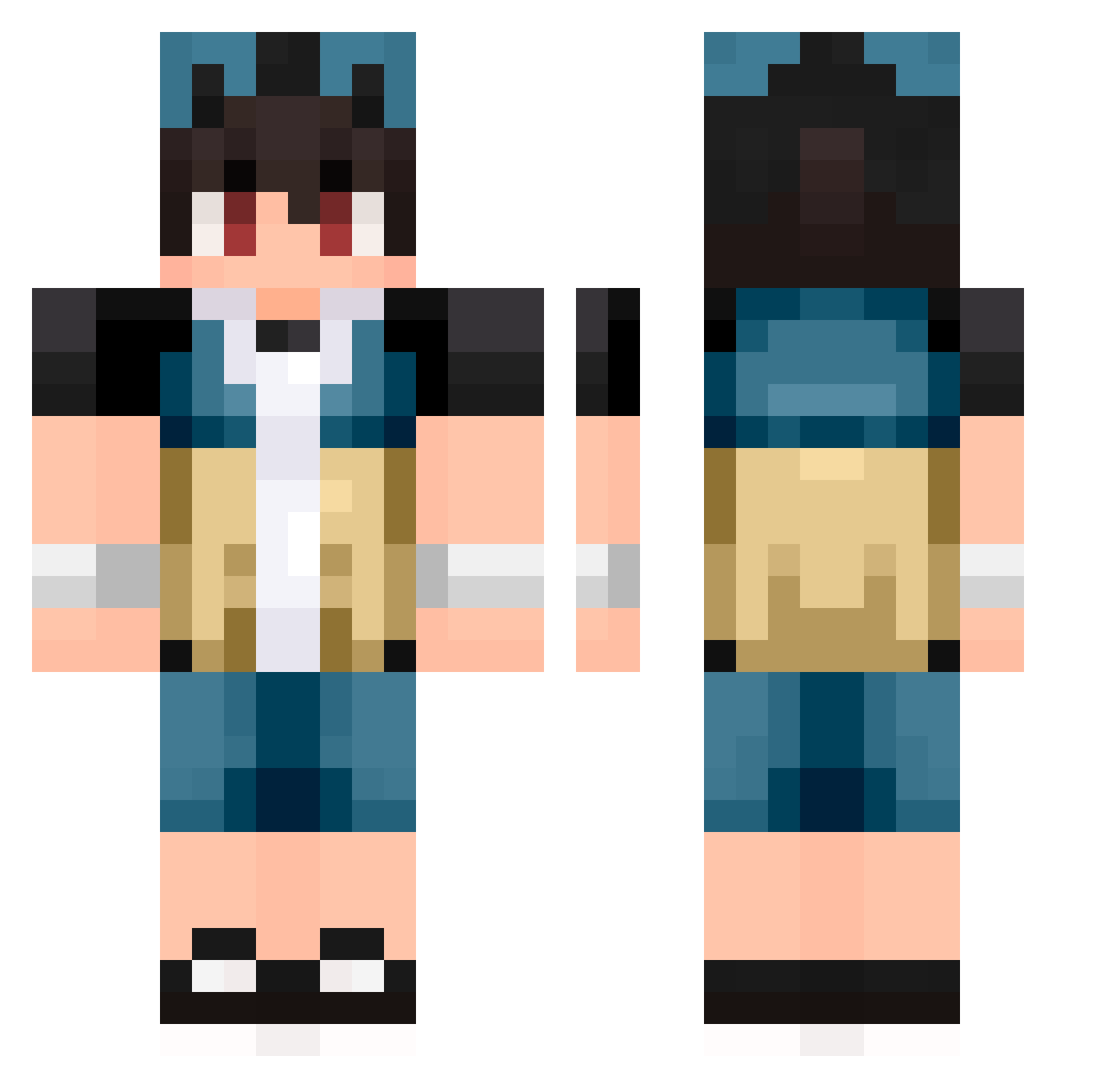 ChinoG11 Minecraft skin, front and back view