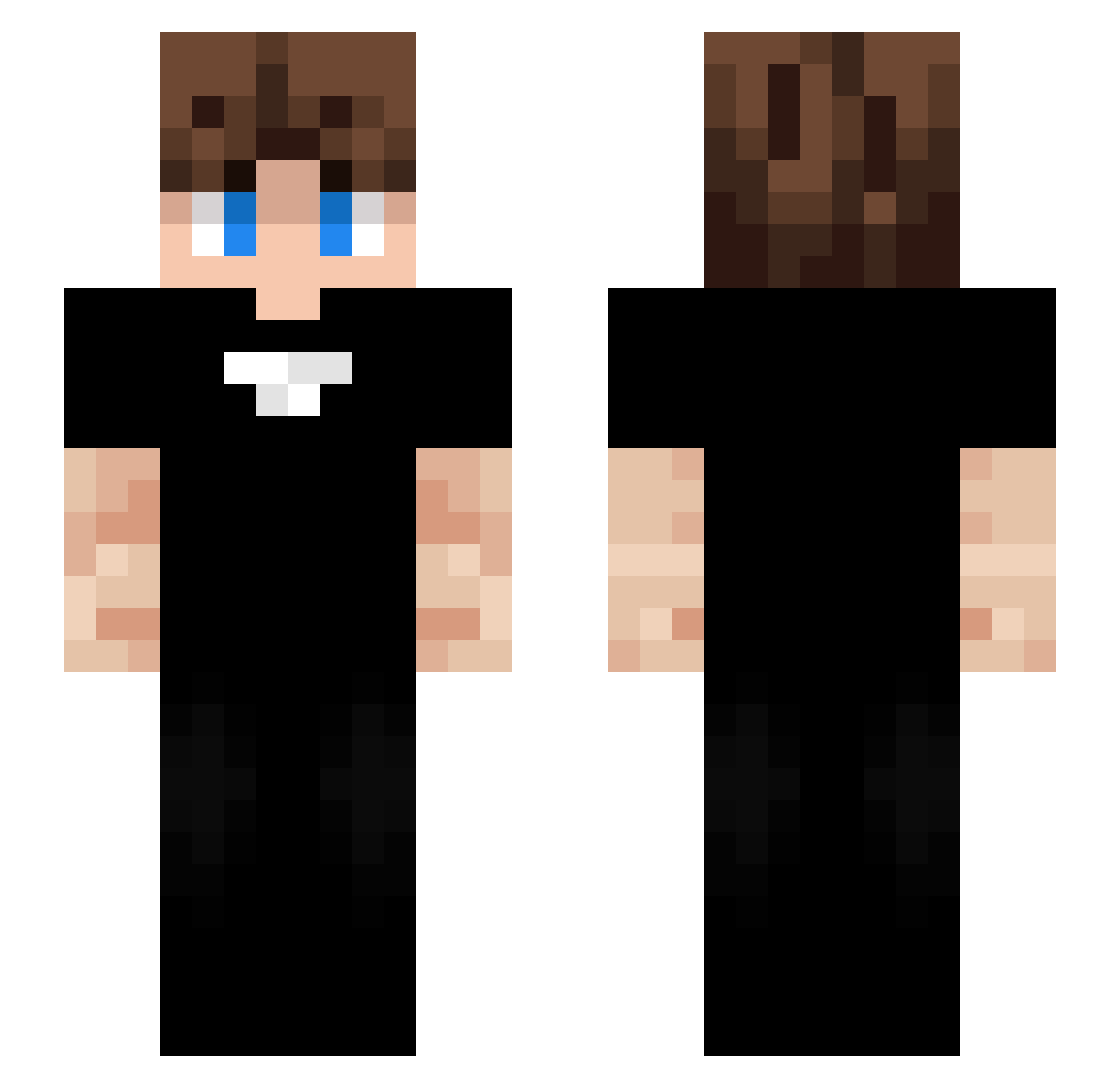 snapere Minecraft skin, front and back view