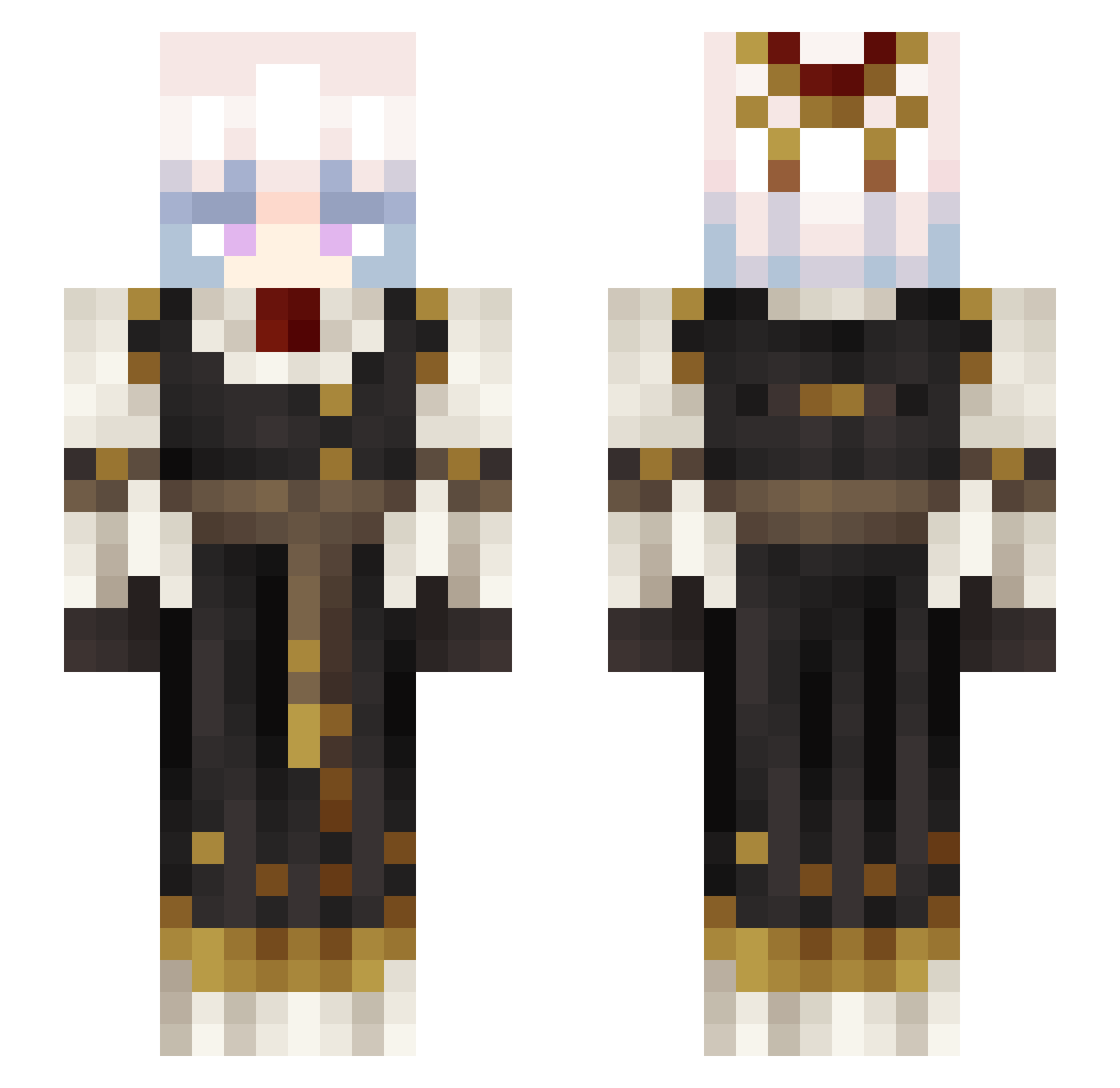 LittleBokkie Minecraft skin, front and back view