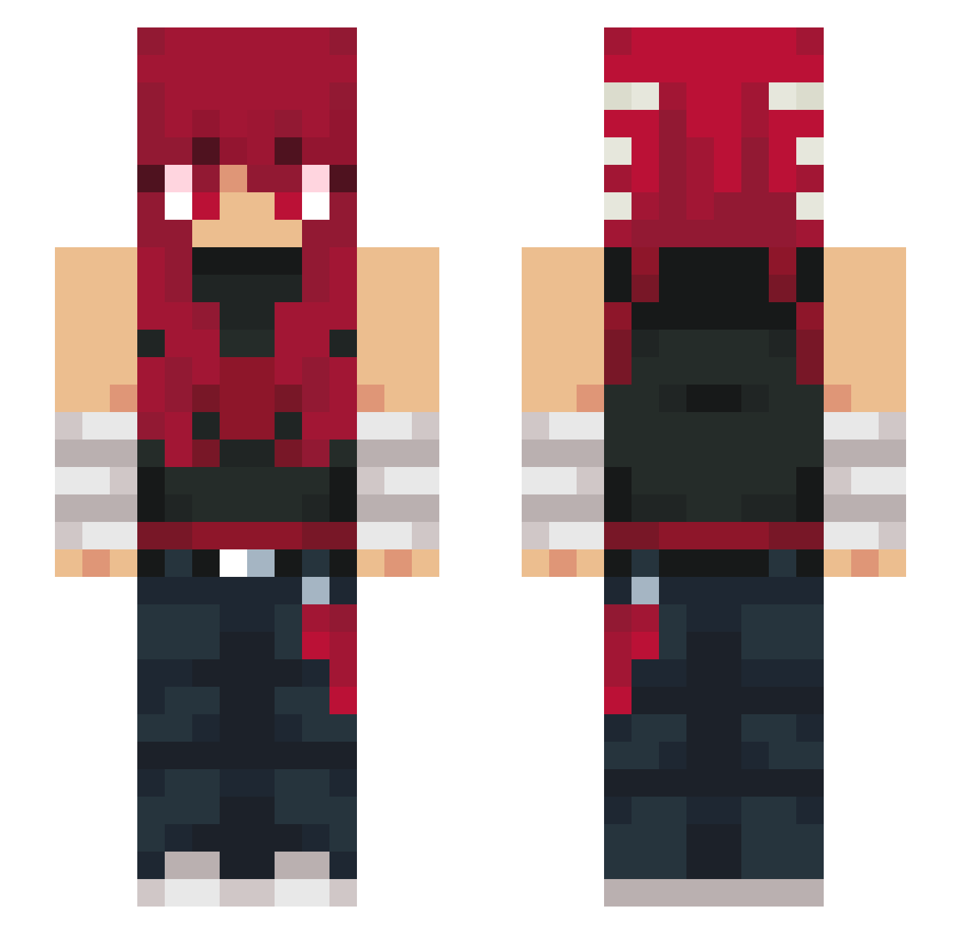 LoveFromIndia Minecraft skin, front and back view