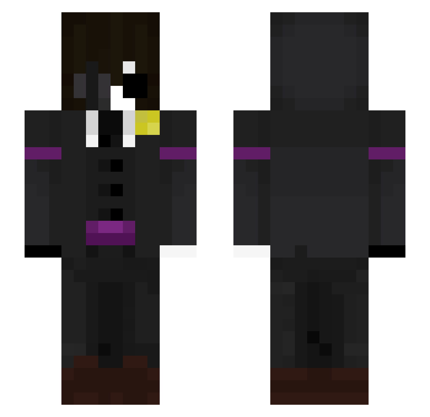 OrdinaryDrifter Minecraft skin, front and back view