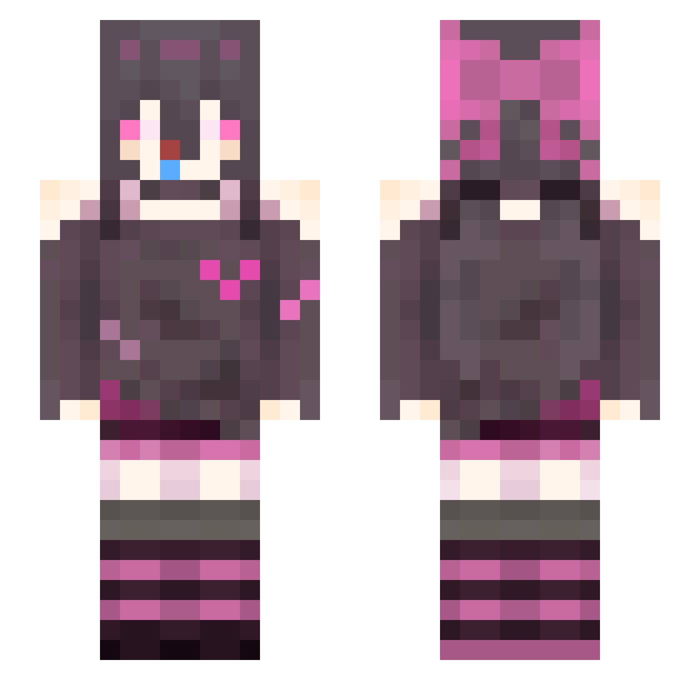SiKuo_ Minecraft skin, front and back view