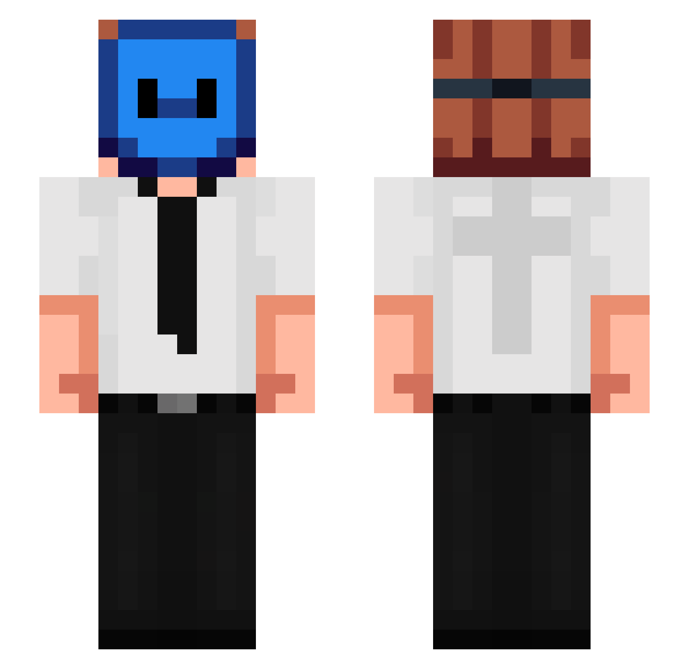 TIB_YT Minecraft skin, front and back view
