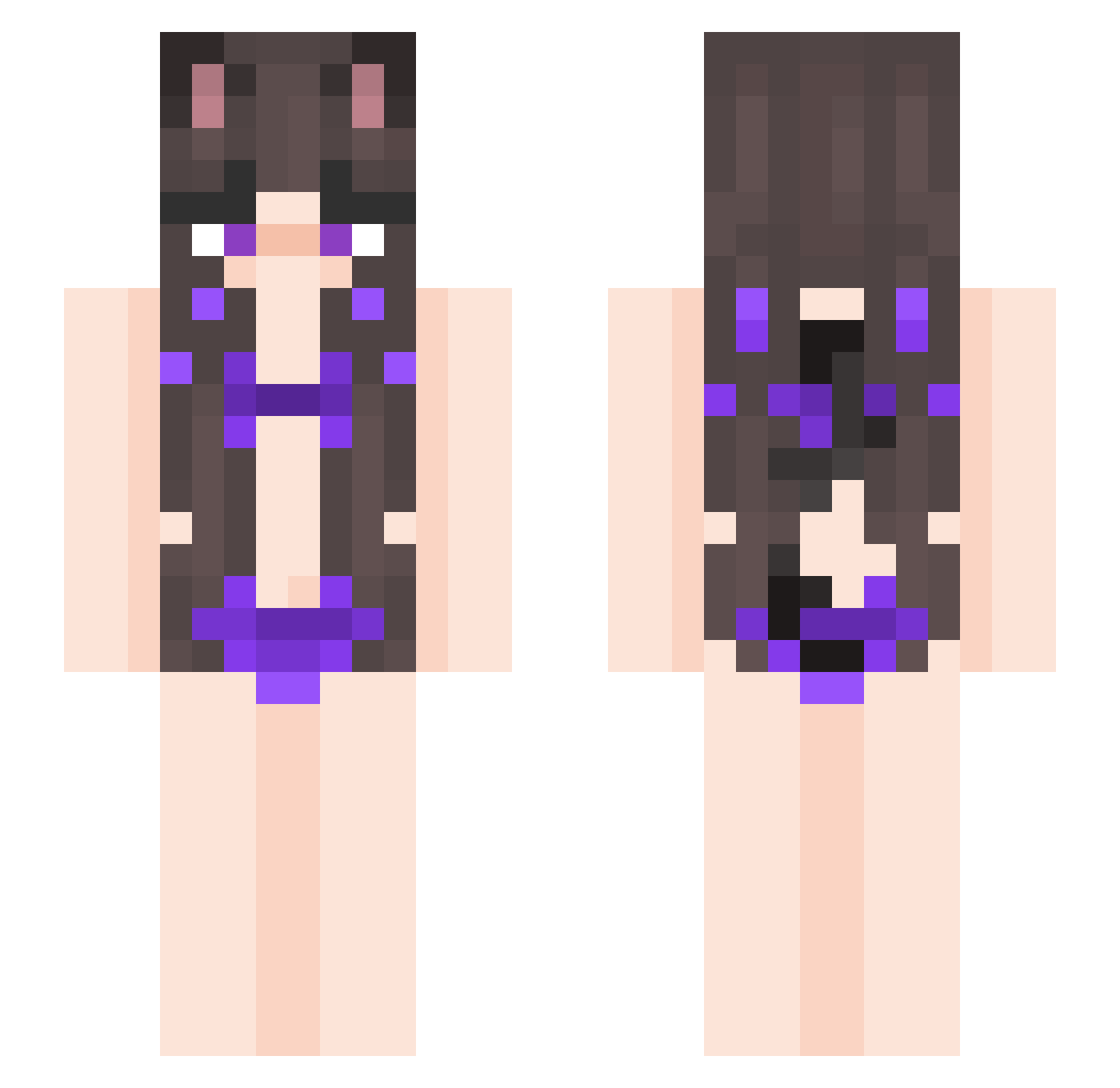 arthurclt Minecraft skin, front and back view